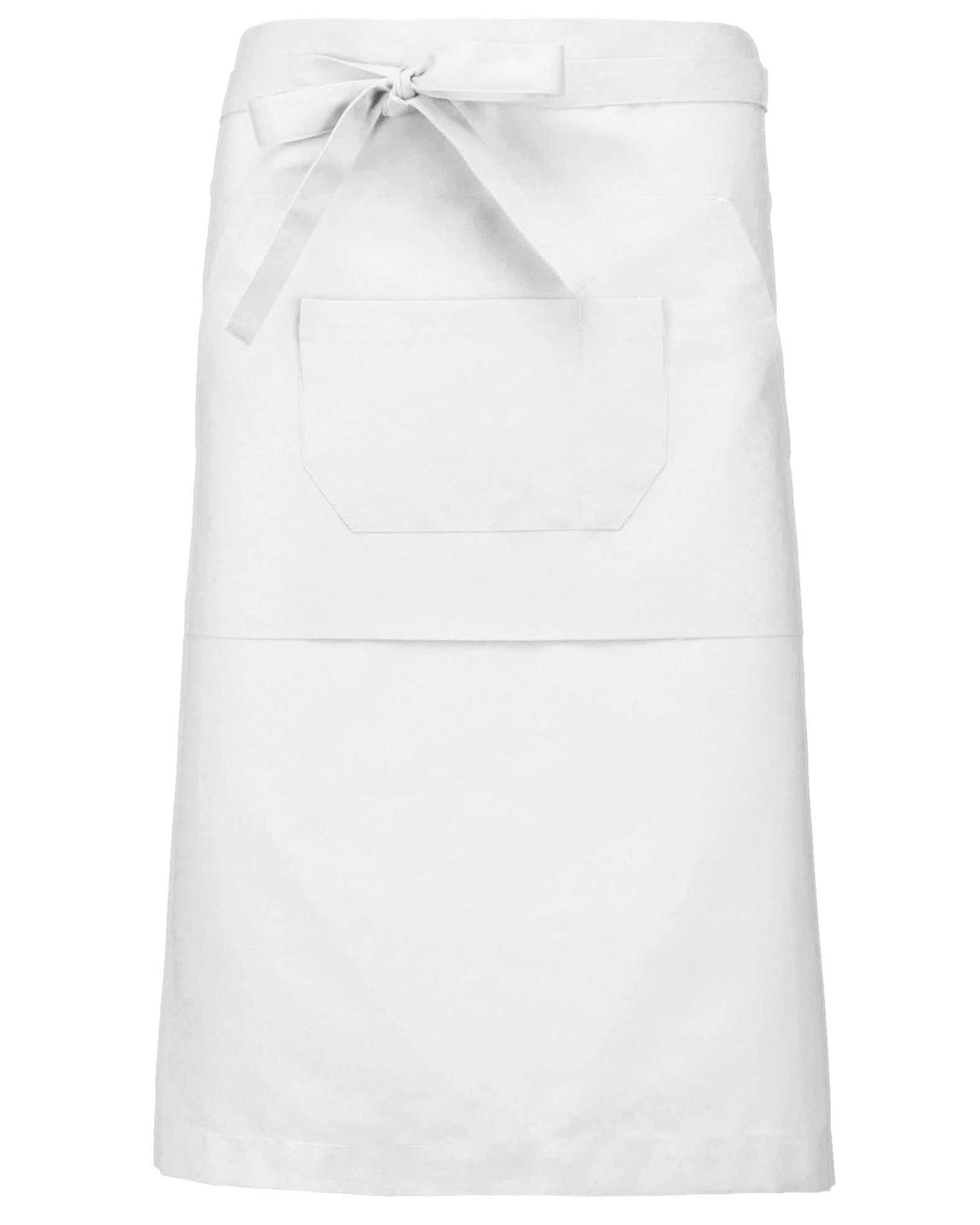 Delantal largo poliéster/algodón White