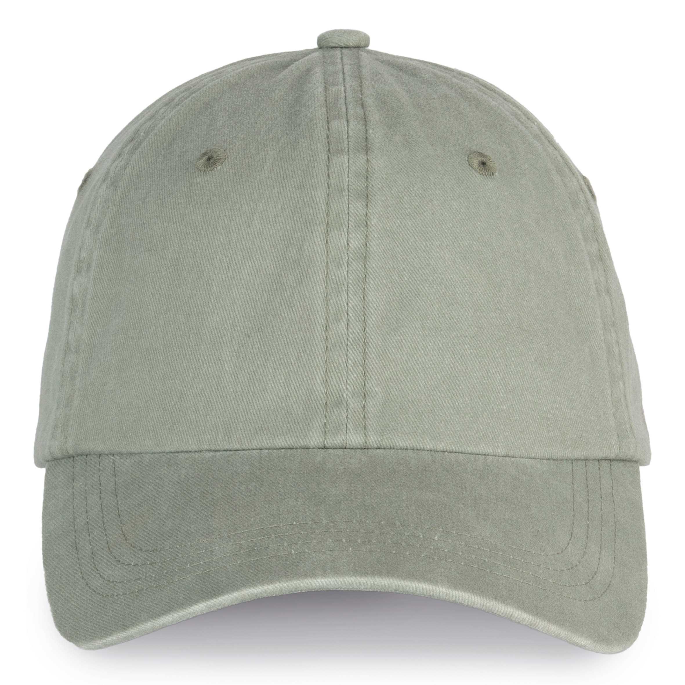 Gorra ecorresponsable efecto lavado unisex Washed Almond Green