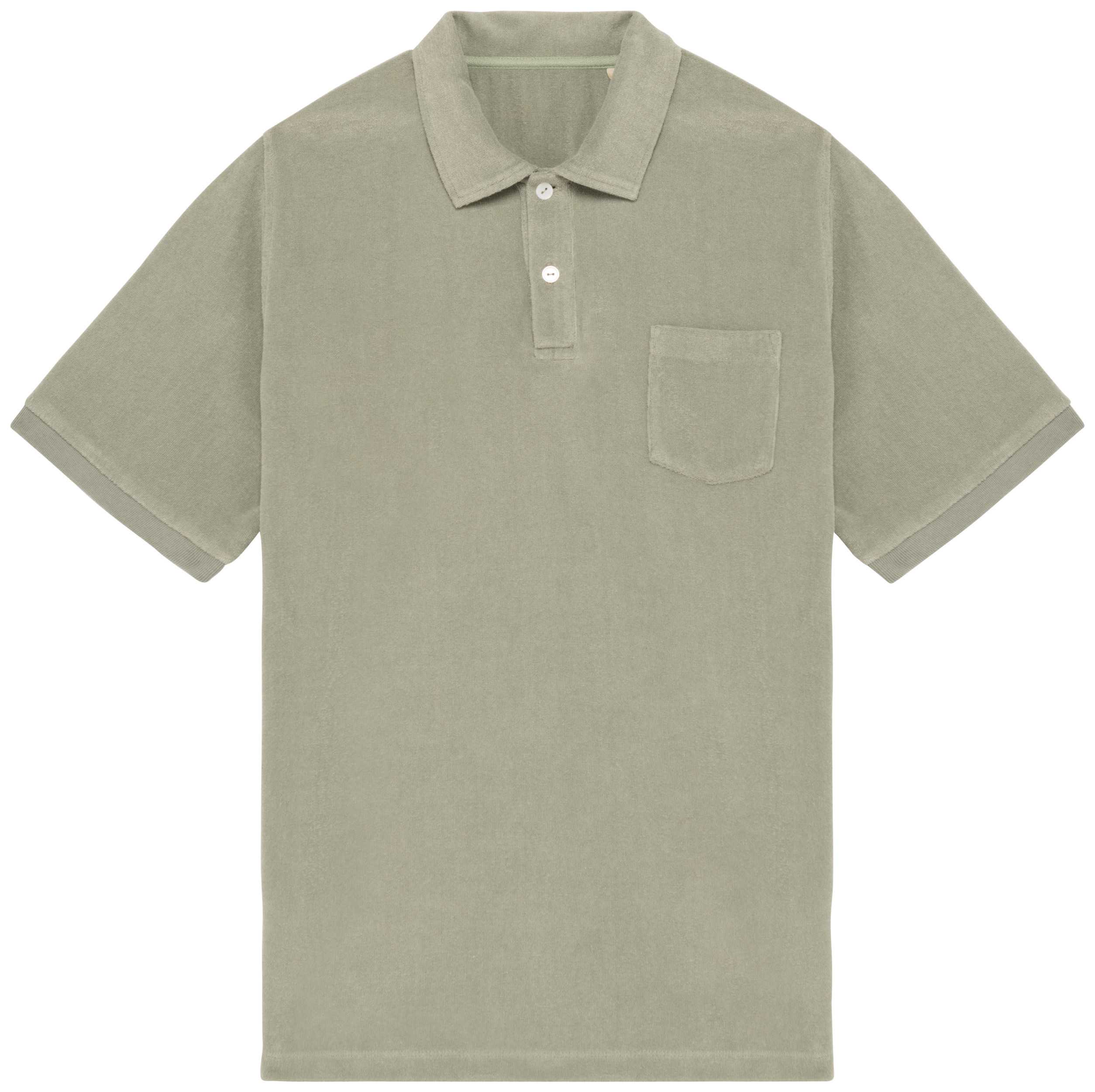 Polo ecorresponsable de rizo hombre Almond Green