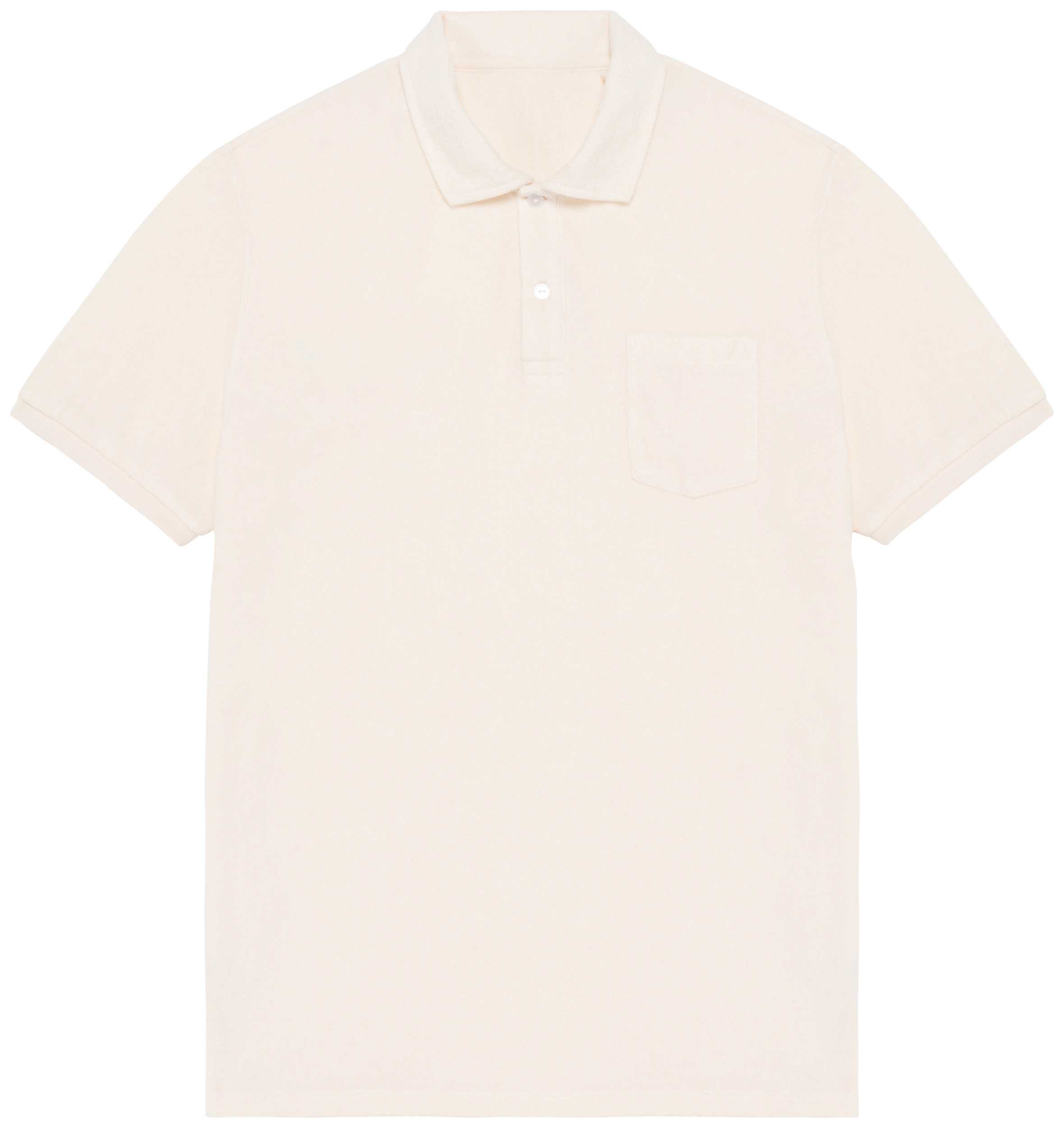 Polo ecorresponsable de rizo hombre Ivory