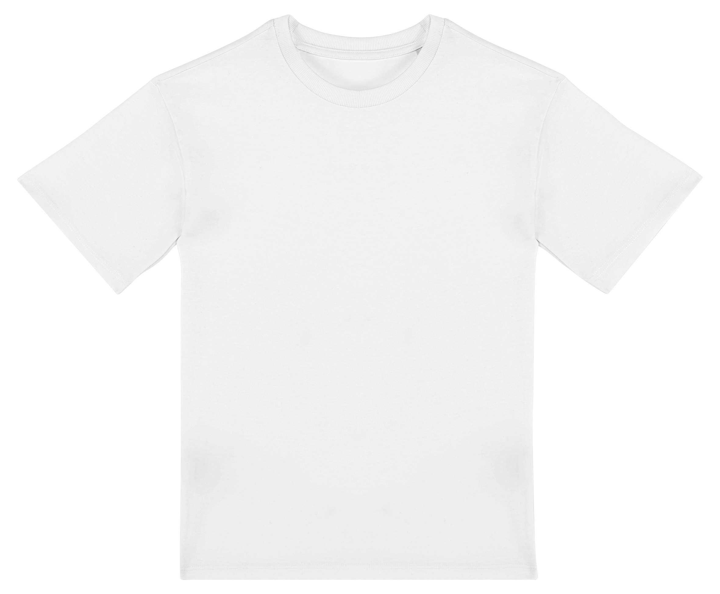 Camiseta mangas caídas infantil White