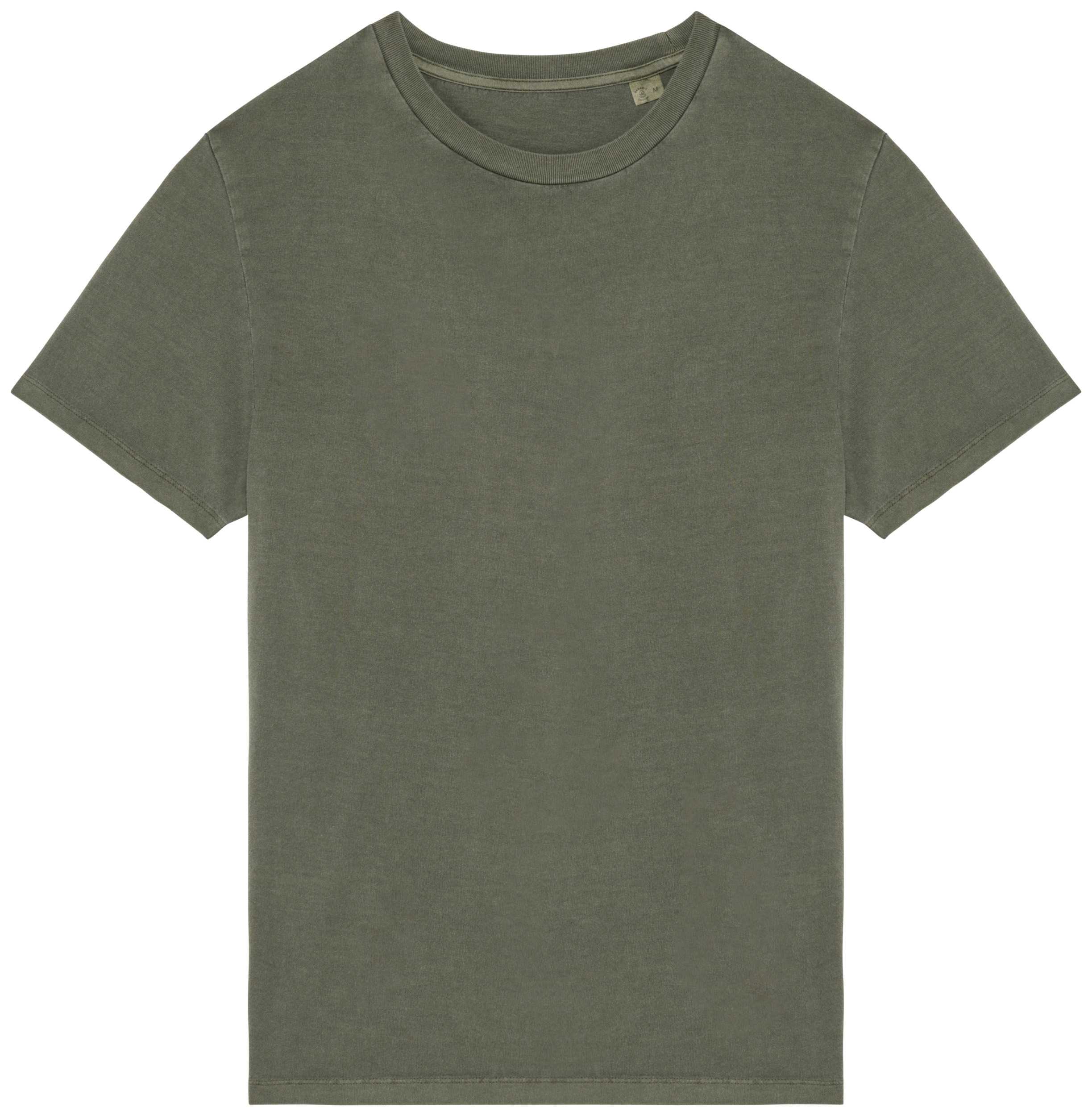 Camiseta ecorresponsable efecto lavado unisex Washed Organic Khaki