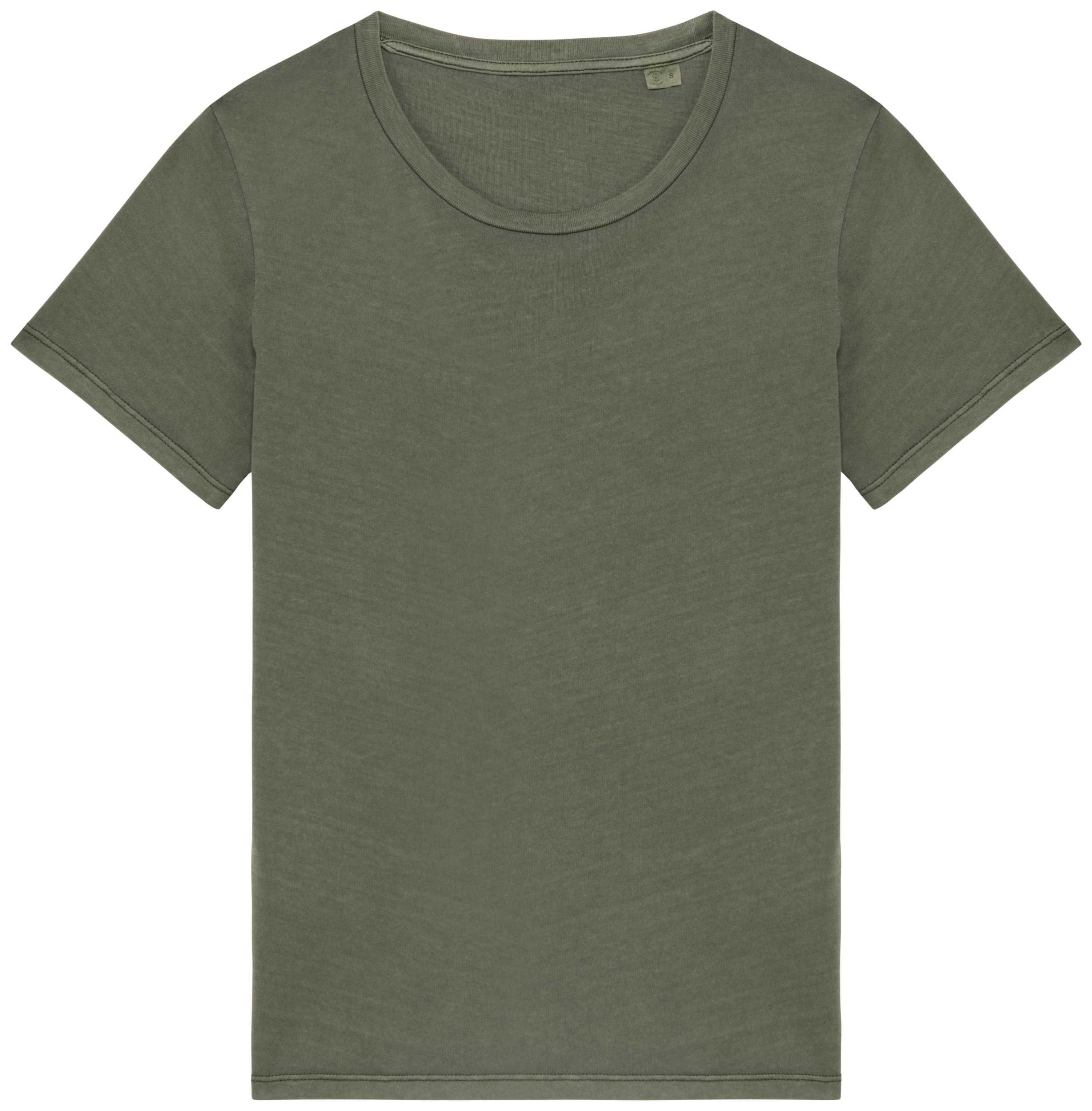 Camiseta ecorresponsable efecto lavado mujer Washed Organic Khaki
