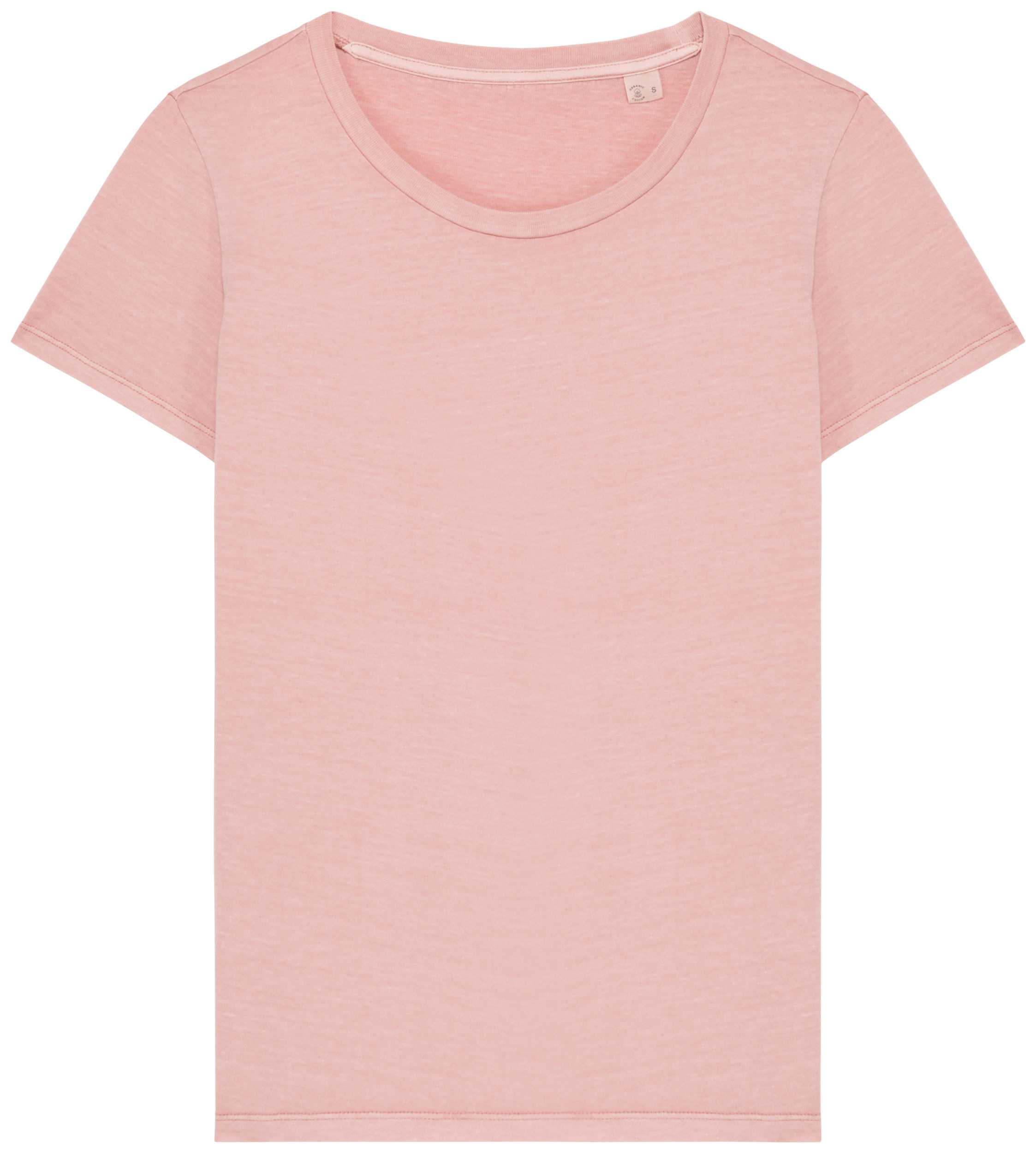 Camiseta ecorresponsable efecto lavado mujer Washed Petal Rose