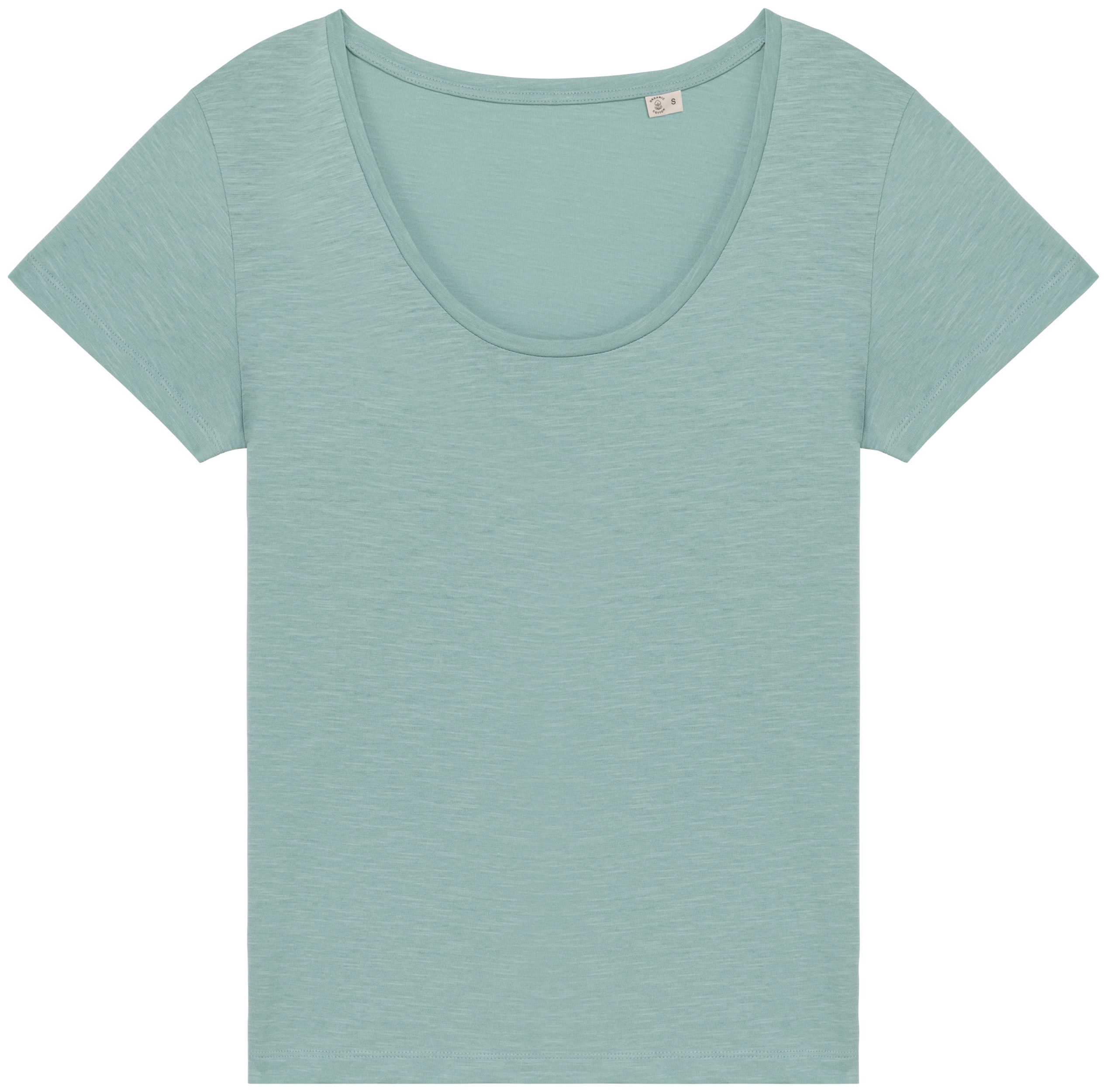 Camiseta ecorresponsable slub mujer Jade Green