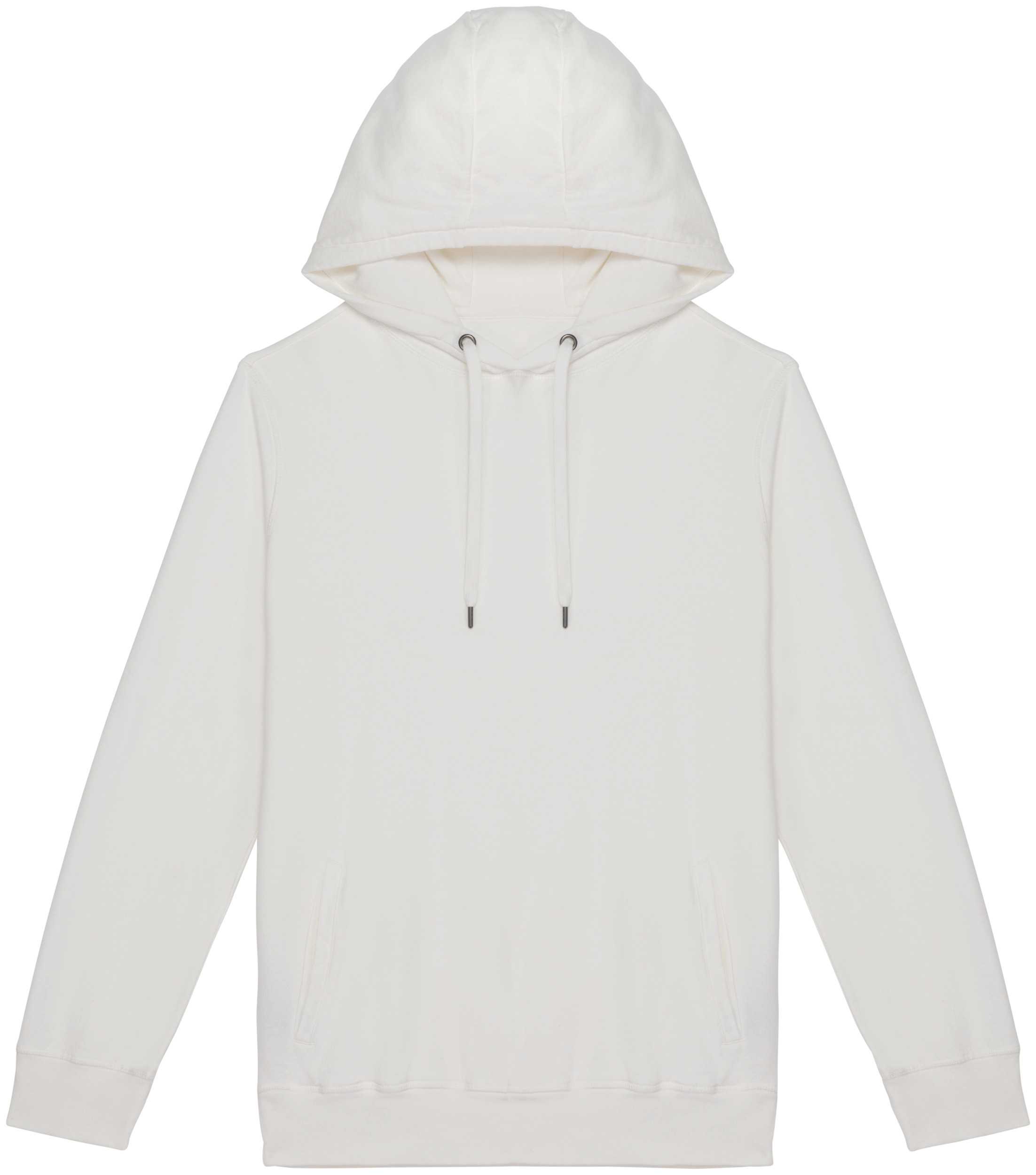 Sudadera ecorresponsable con capucha French Terry unisex Washed Ivory