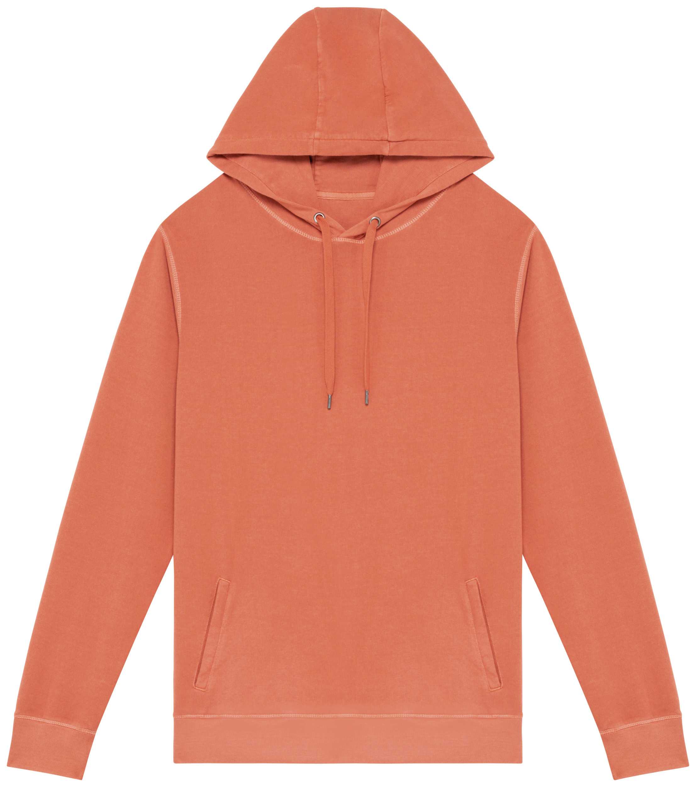 Sudadera ecorresponsable con capucha French Terry unisex Washed Pomelo