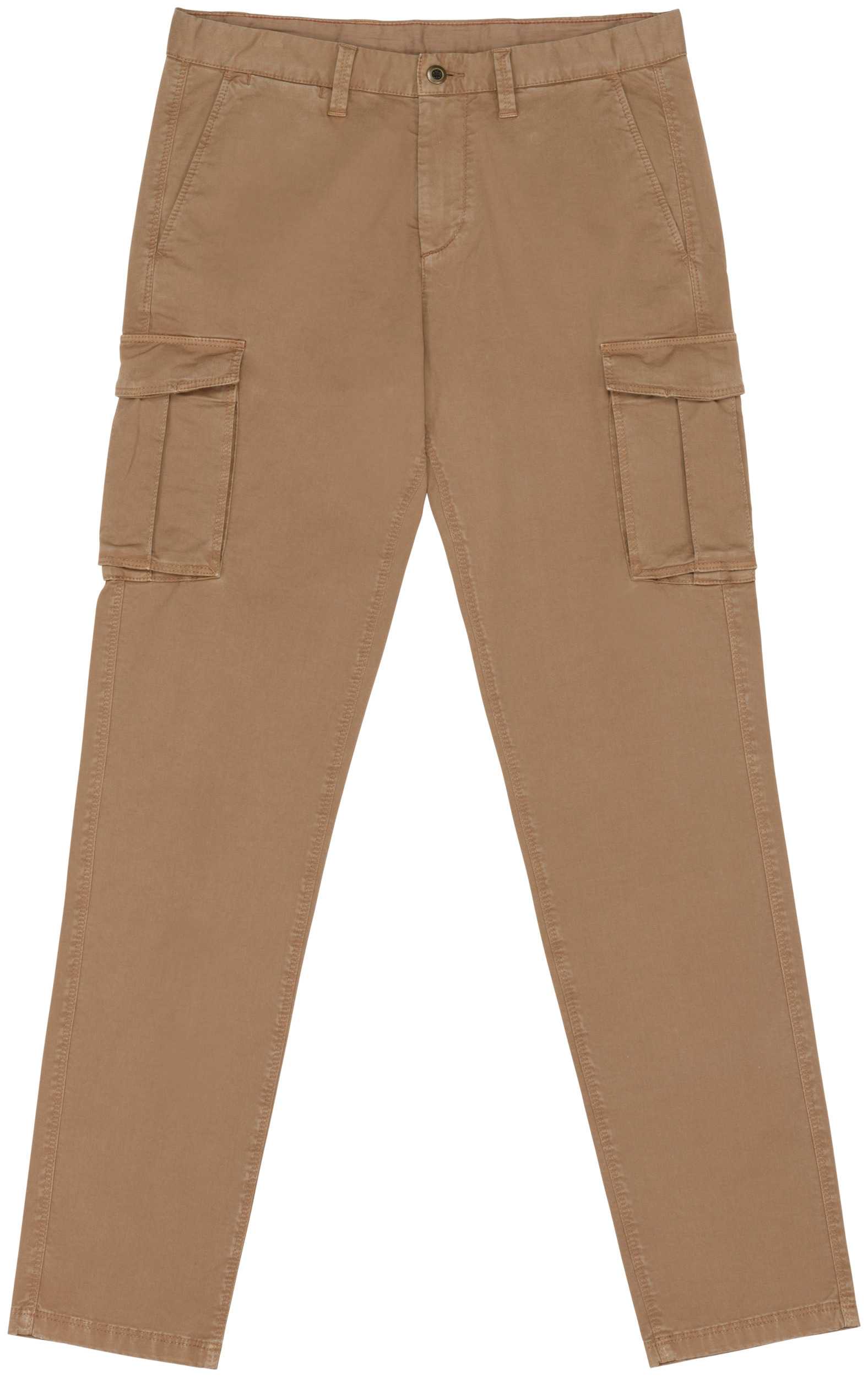 Pantalón cargo ecorresponsable efecto lavado hombre Washed Dark Camel