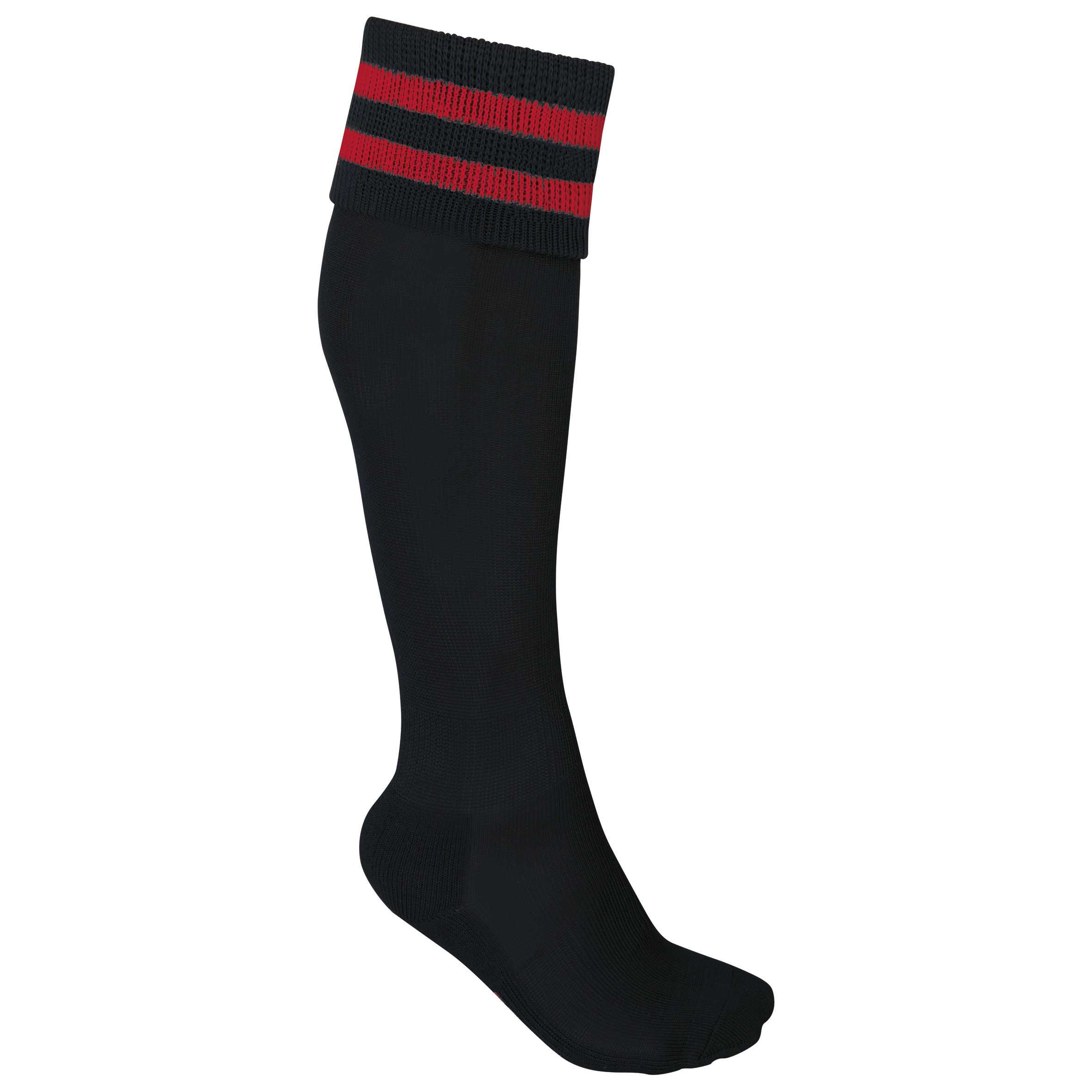 Calcetines deportivos a rayas Black / Sporty Red