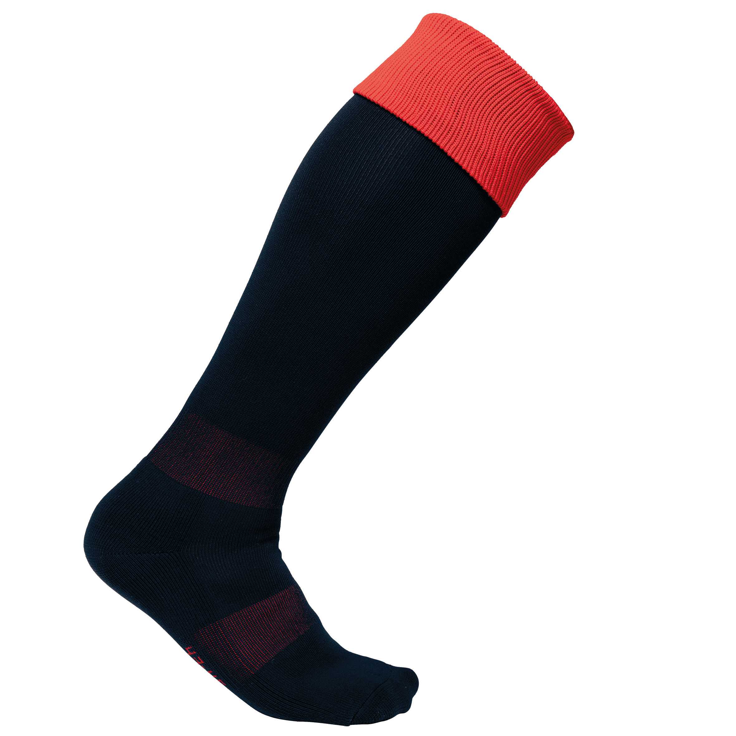 Calcetines deportivos bicolor Black / Sporty Red