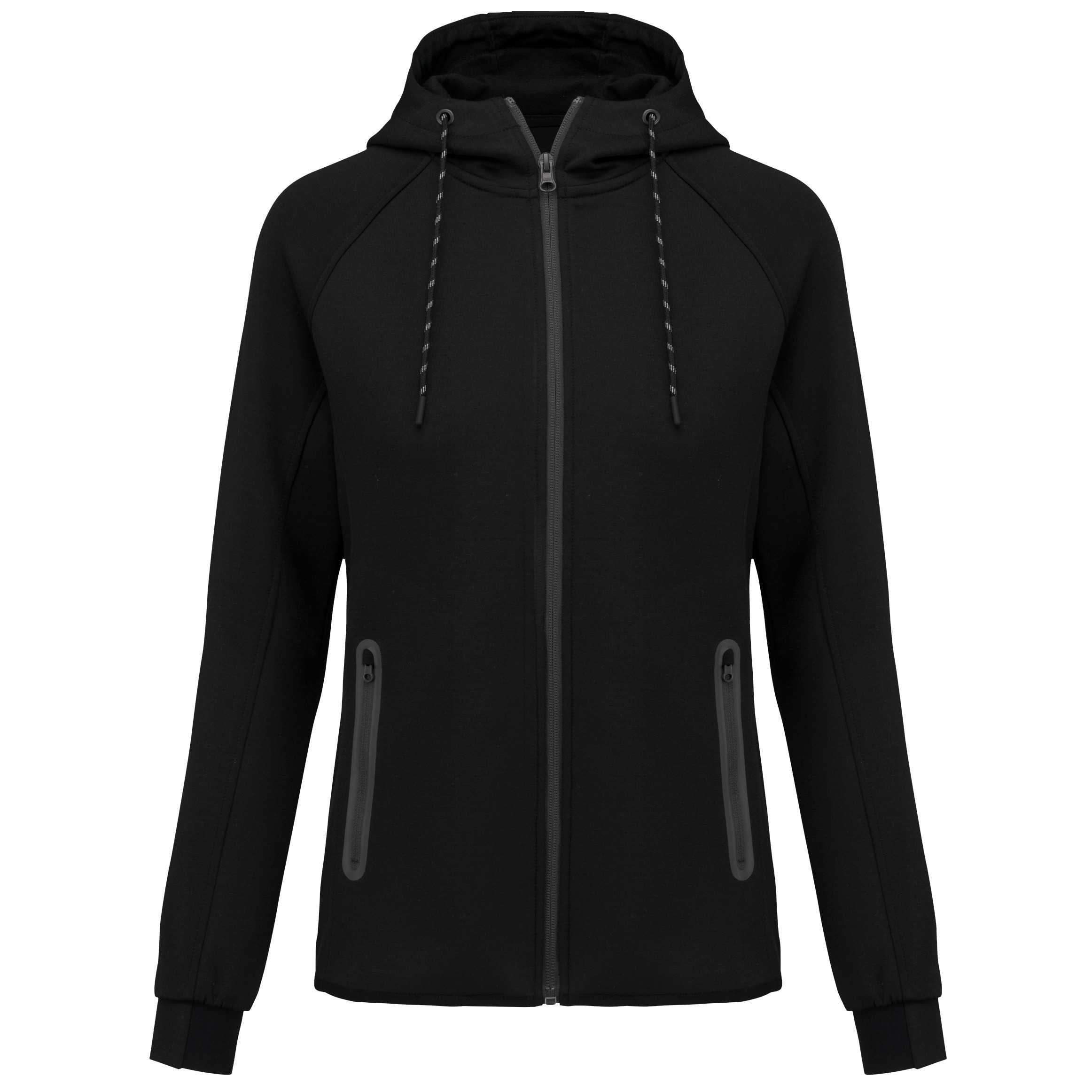 Chaqueta de chándal performance con capucha mujer Black