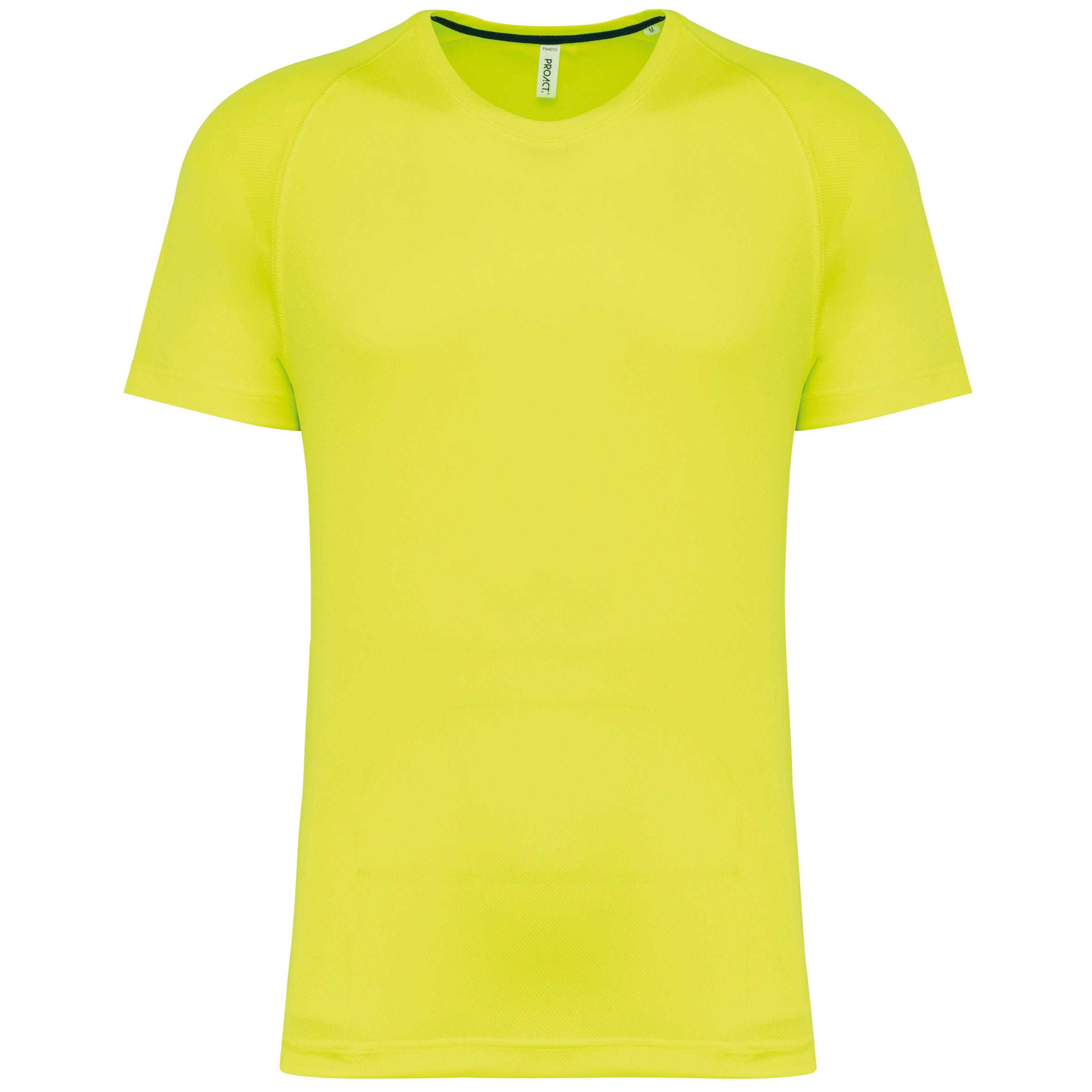 Camiseta deporte material reciclado hombre Fluorescent Yellow