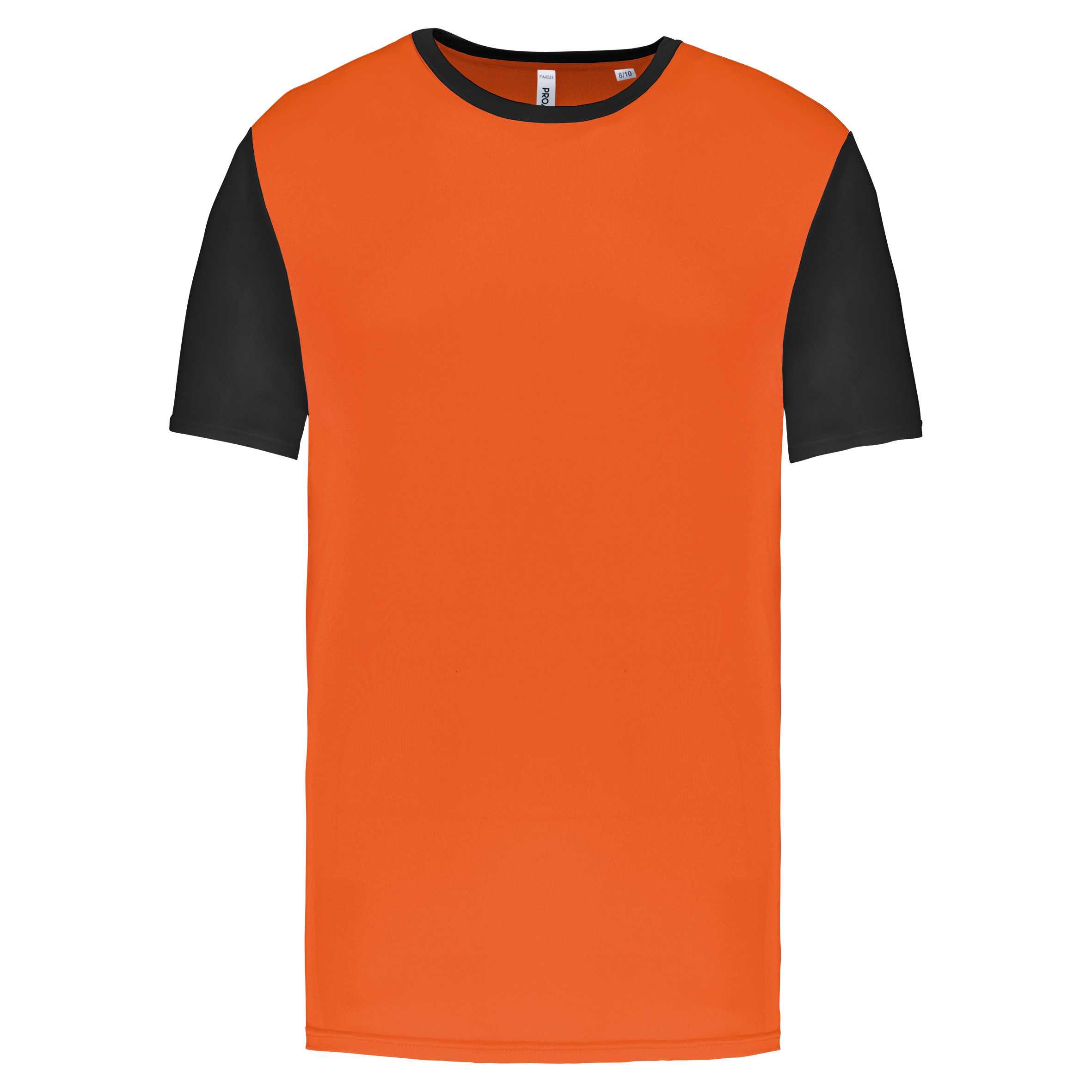 Camiseta bicolor niños Orange / Black