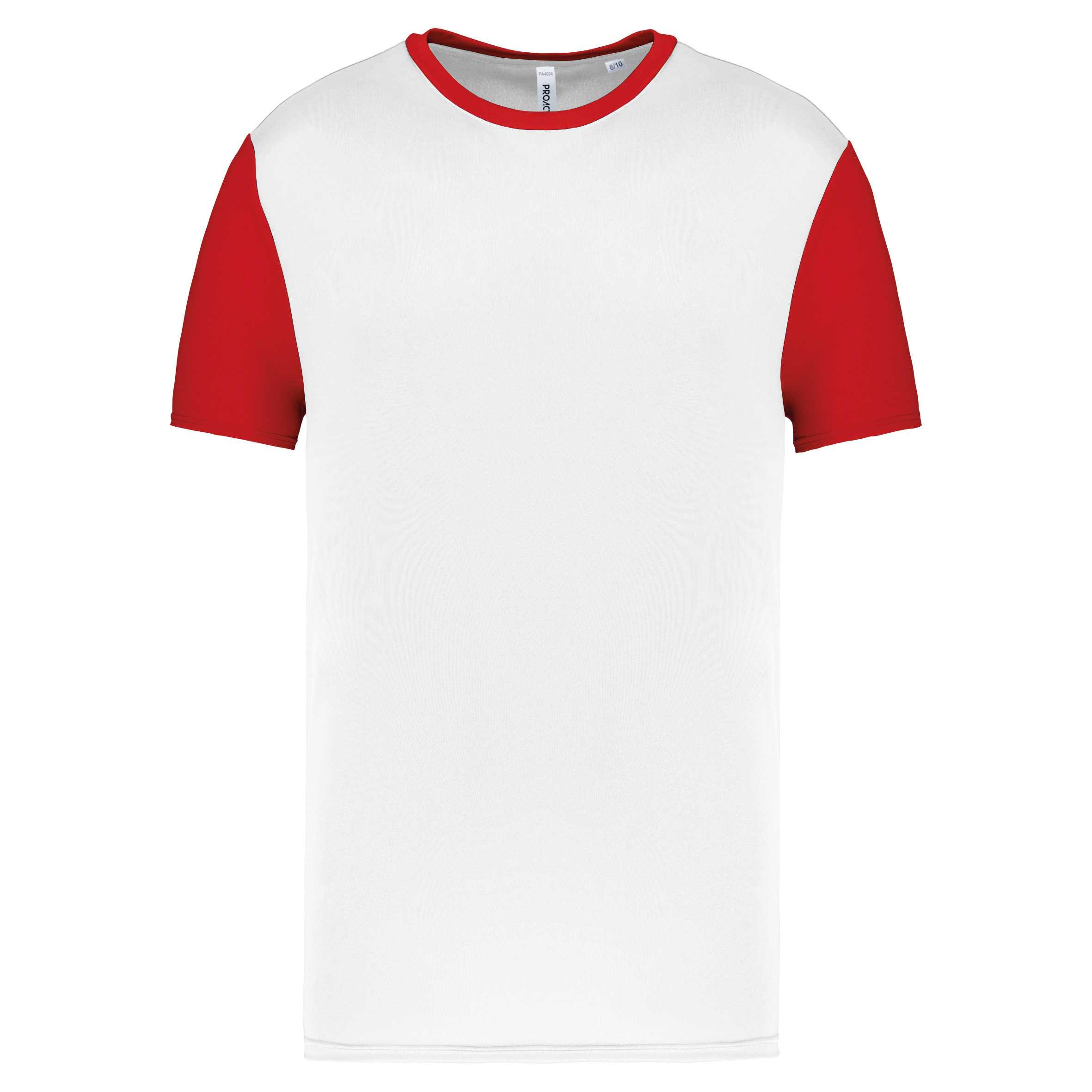 Camiseta bicolor niños White / Sporty Red