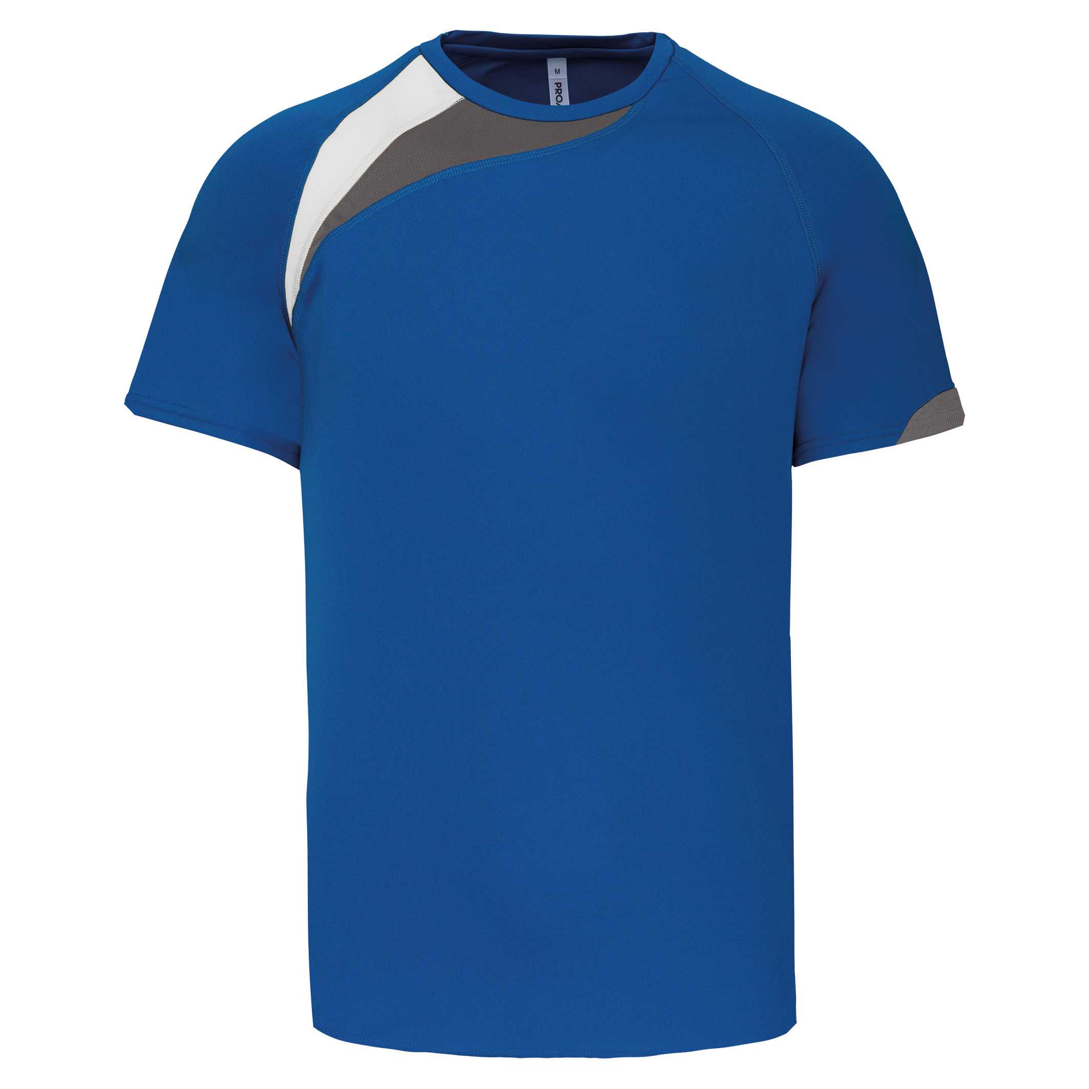 Camiseta equipaciones manga corta niños Sporty Royal Blue / White / Storm Grey