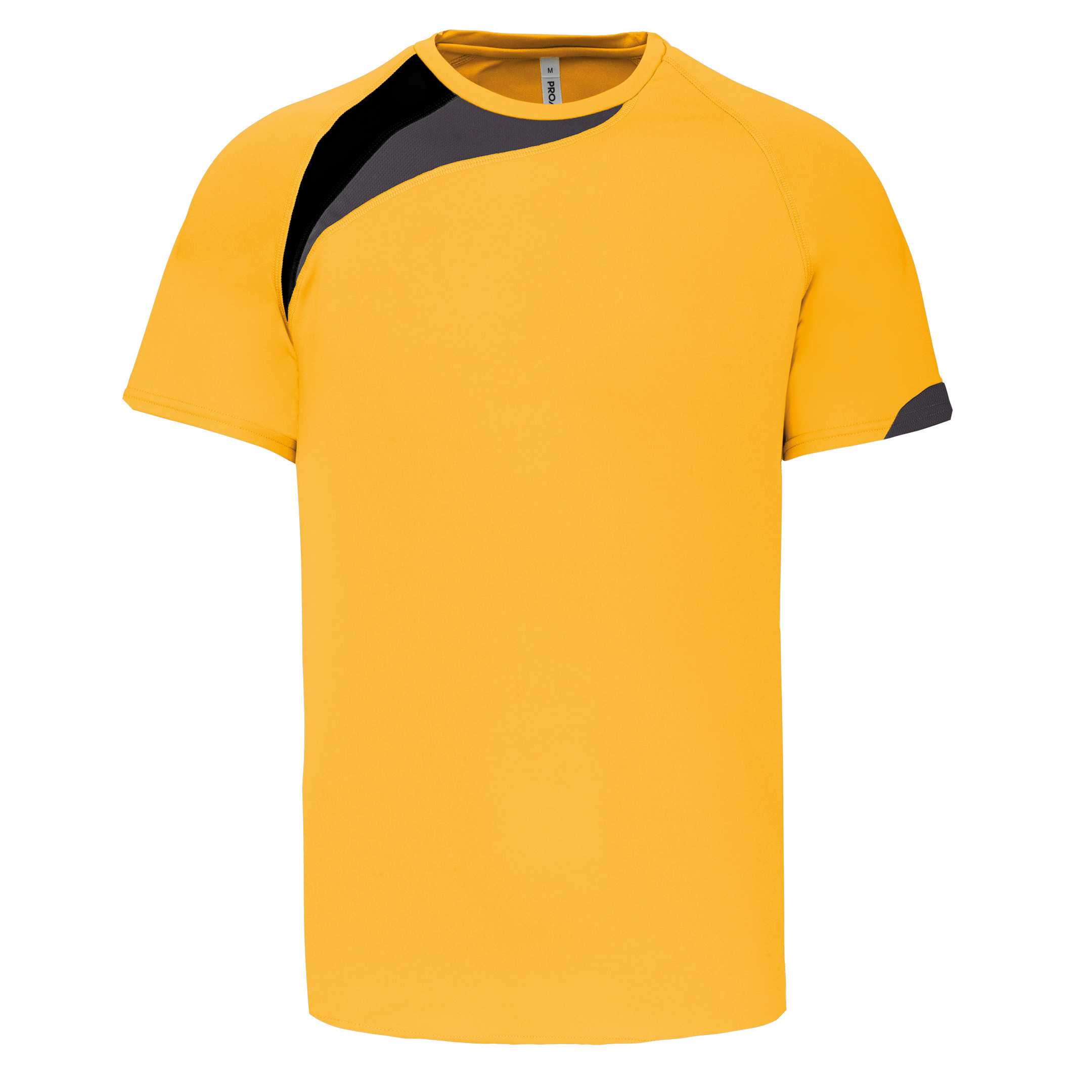 Camiseta equipaciones manga corta niños Sporty Yellow / Black / Storm Grey