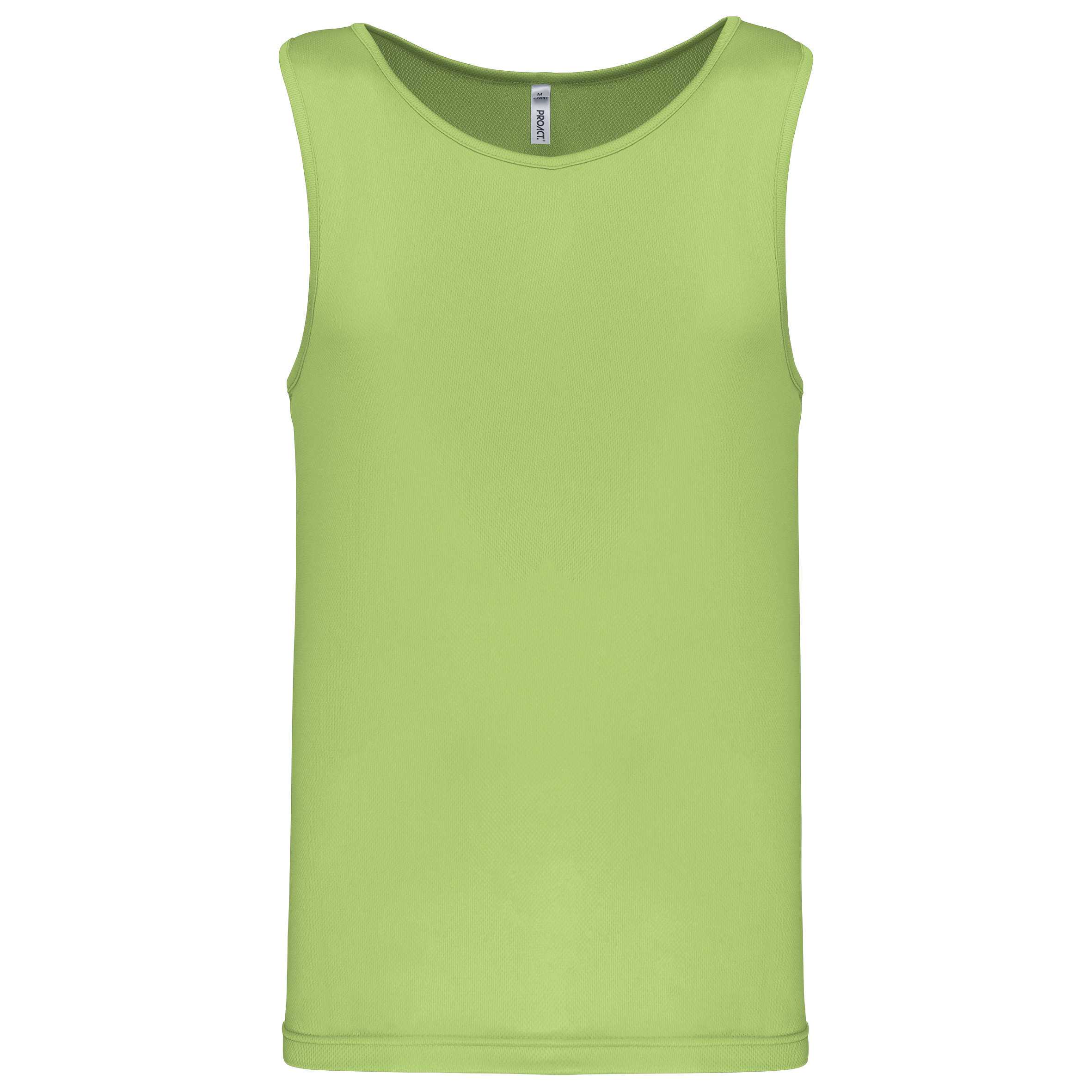 Camiseta de deporte tirantes hombre Lime