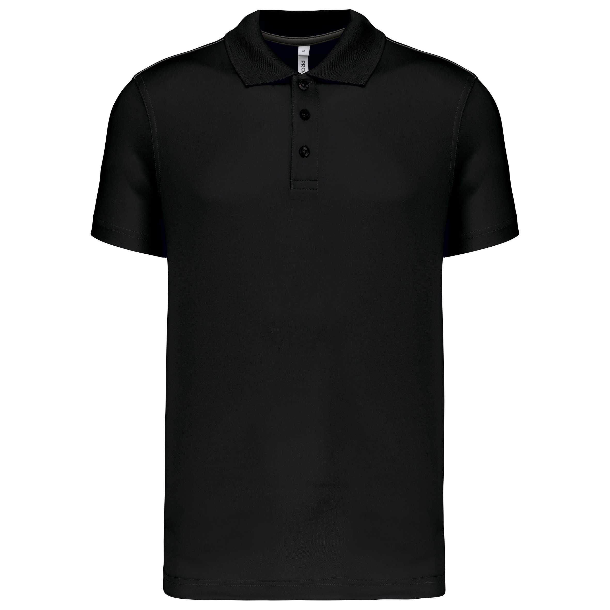 Polo interlock de manga corta hombre Black