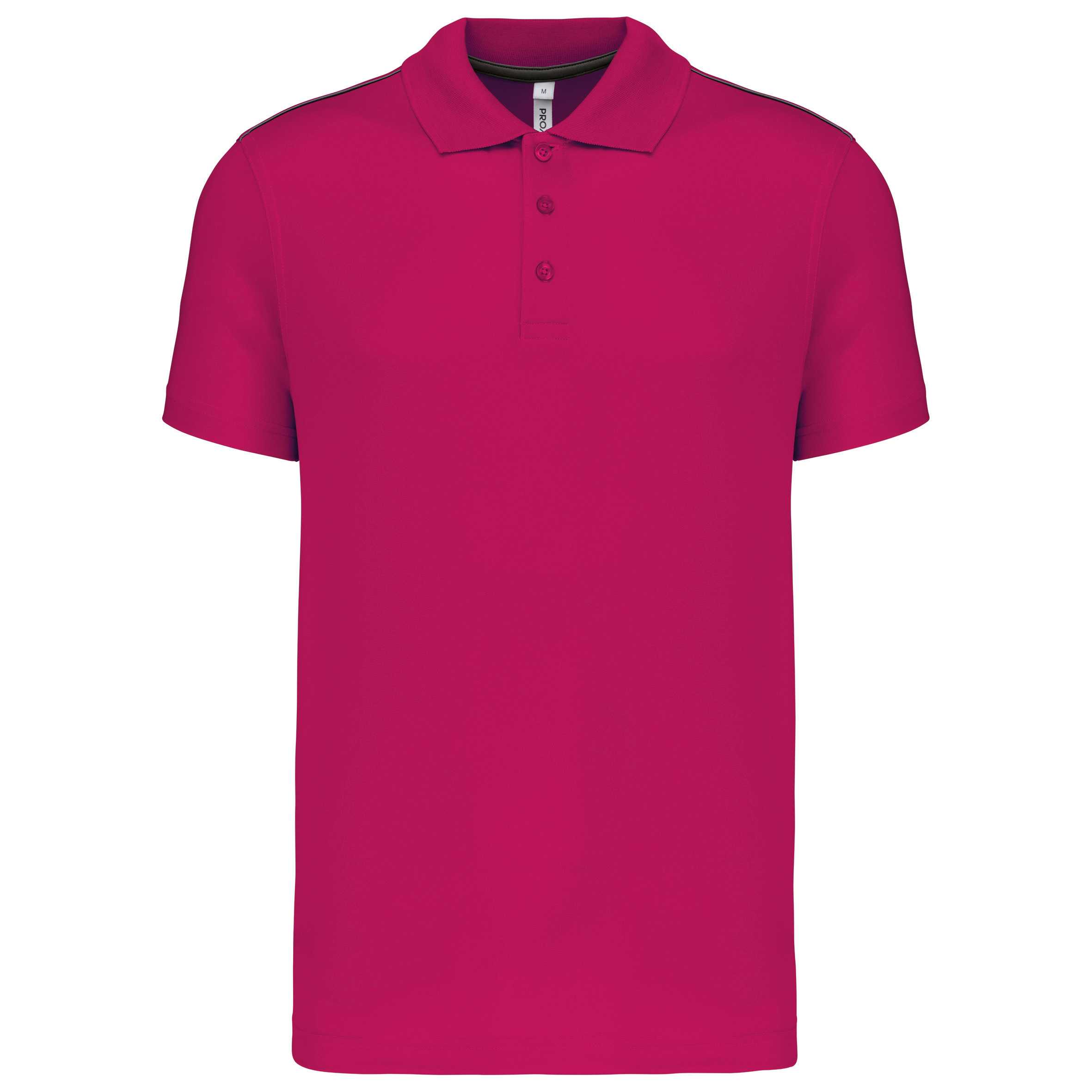 Polo interlock de manga corta hombre Fuchsia