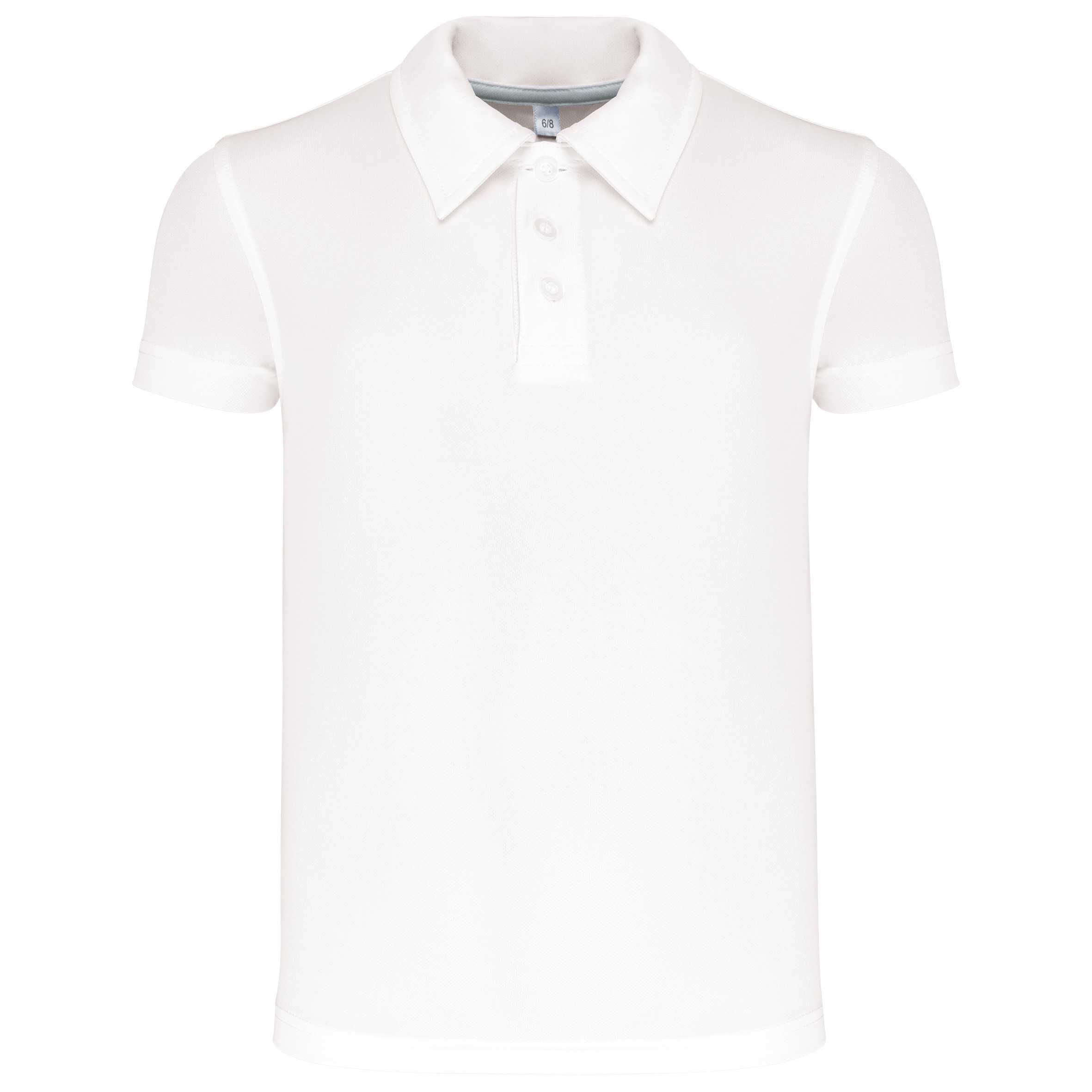 Polo deportivo manga corta niños White