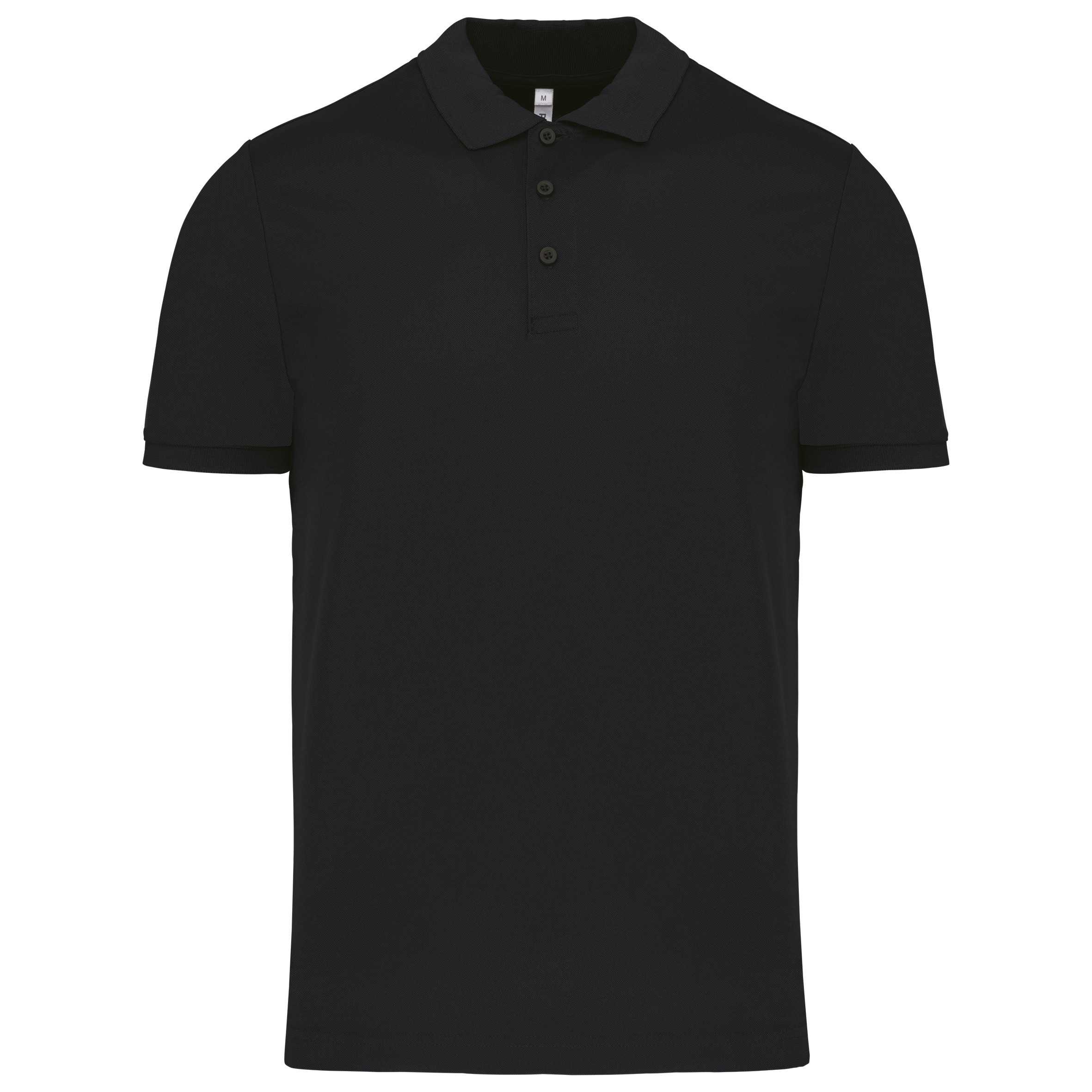 Polo piqué performance hombre Black