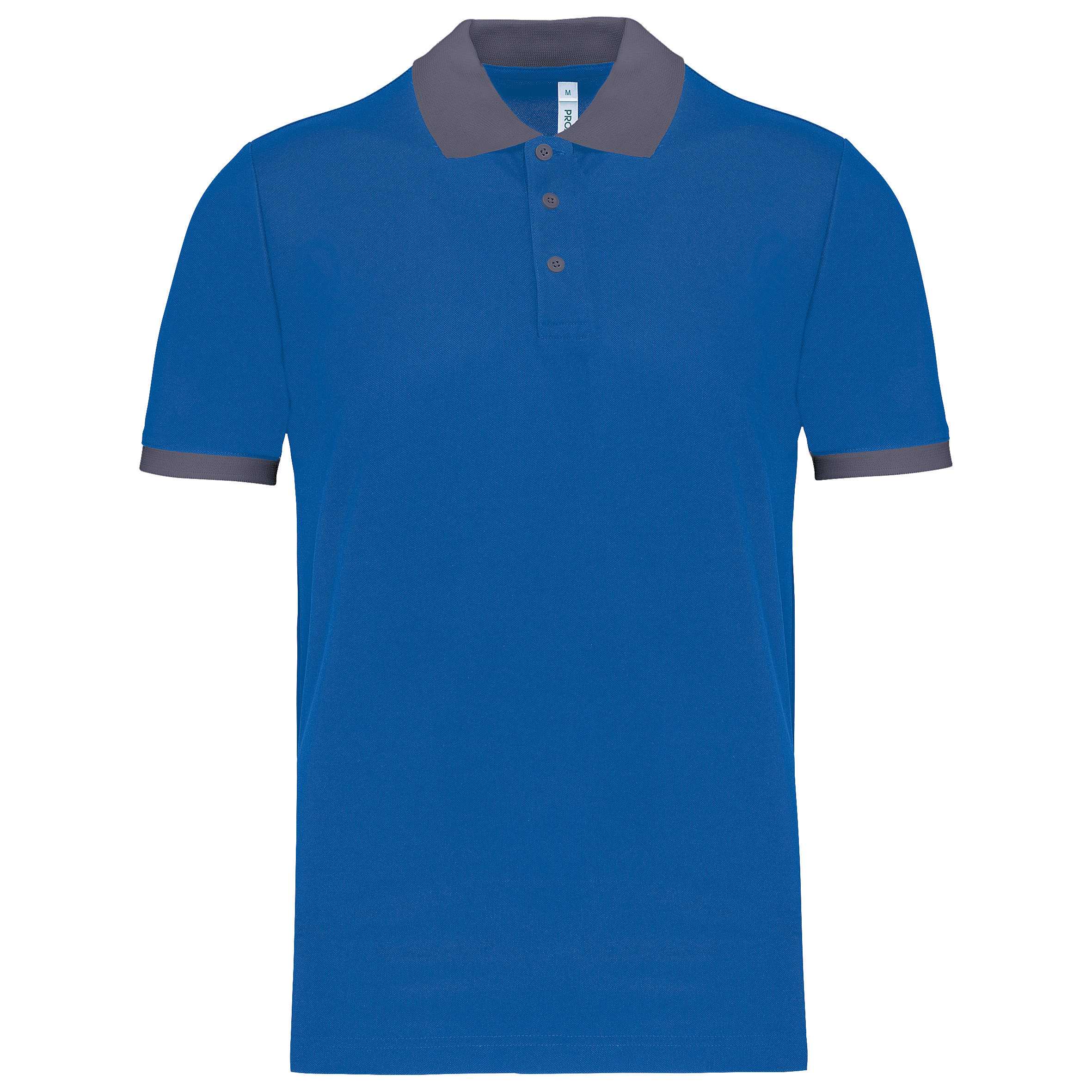 Polo piqué performance hombre Sporty Royal Blue / sporty grey