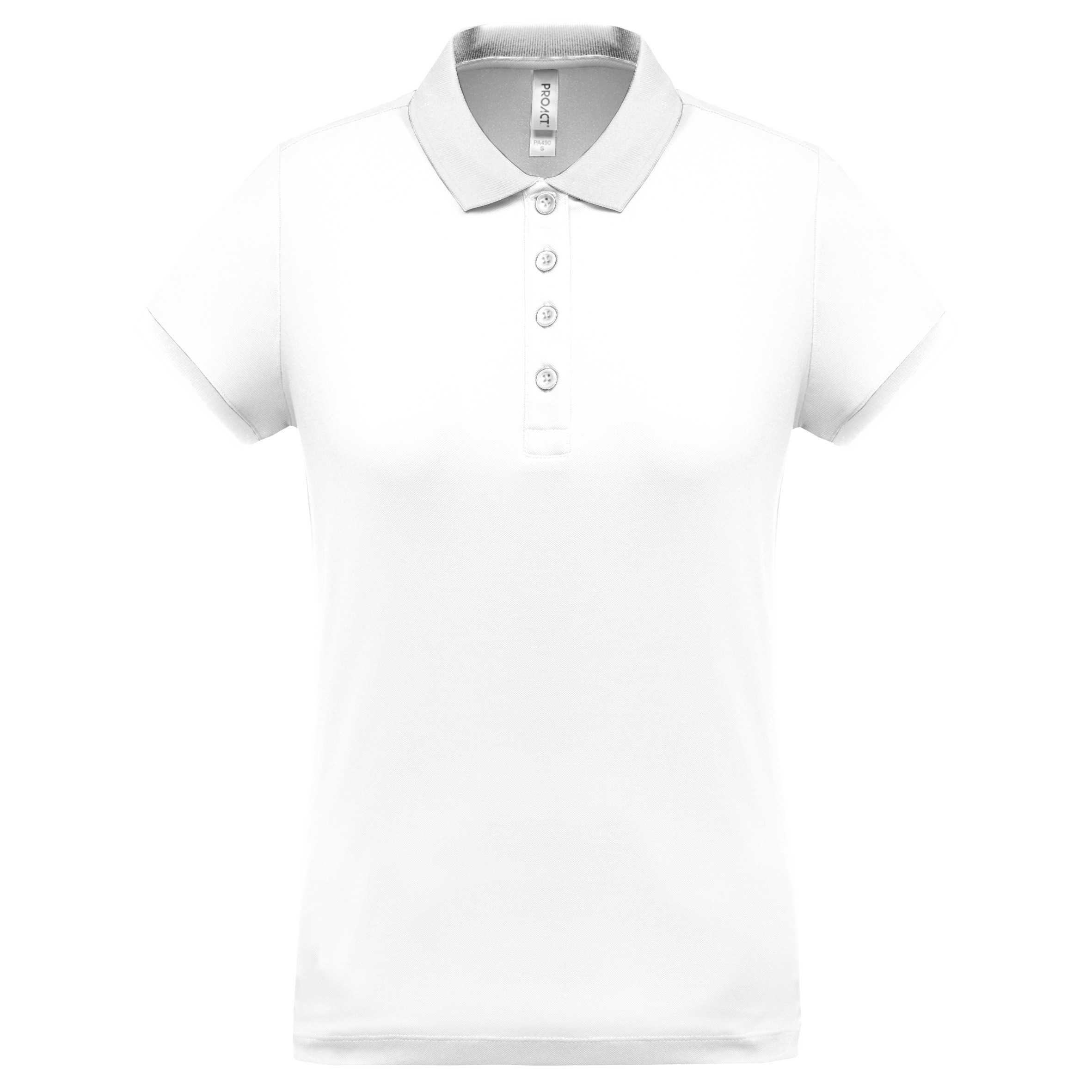 Polo piqué performance mujer White