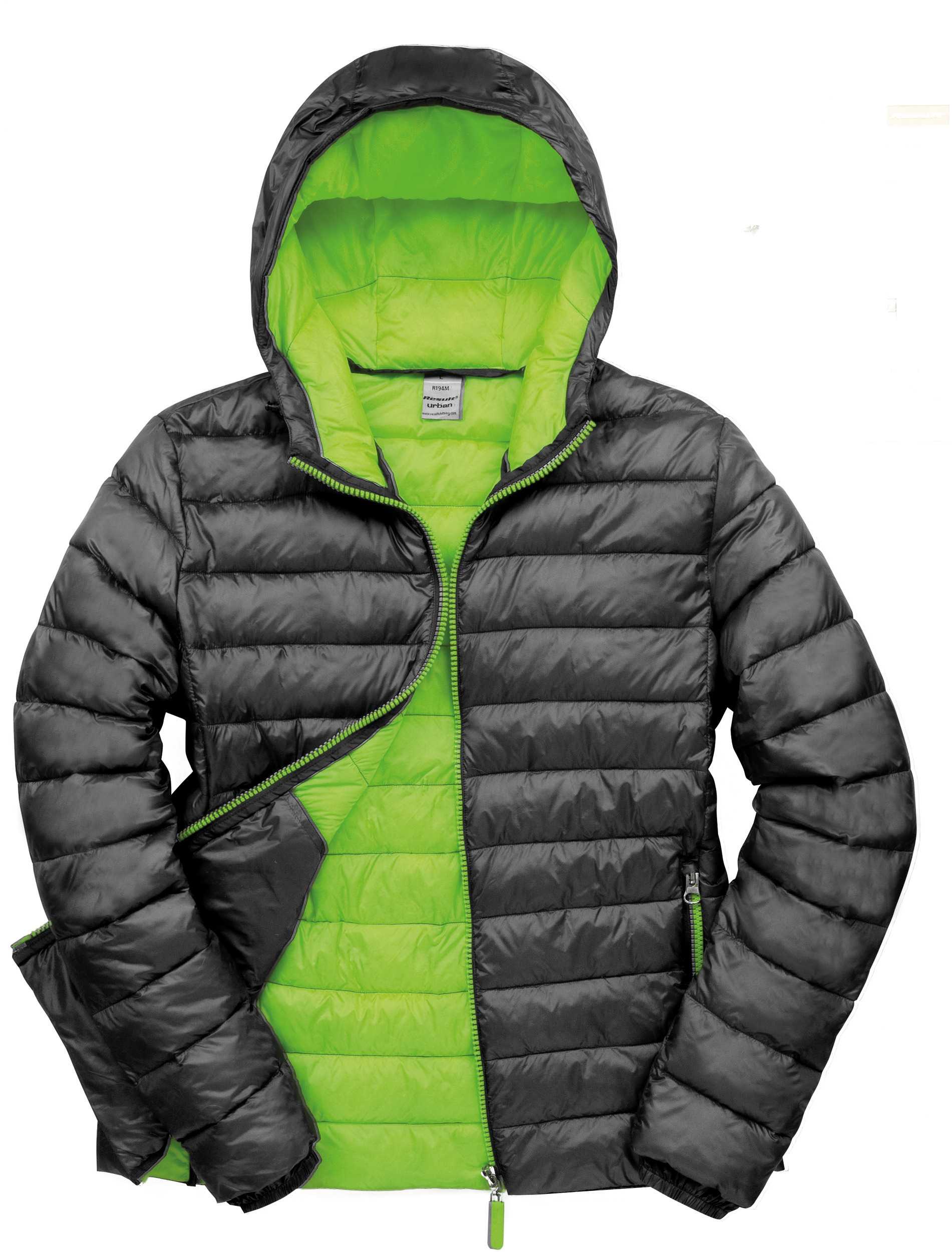 Chaqueta Snowbird acolchada hombre Black / Lime