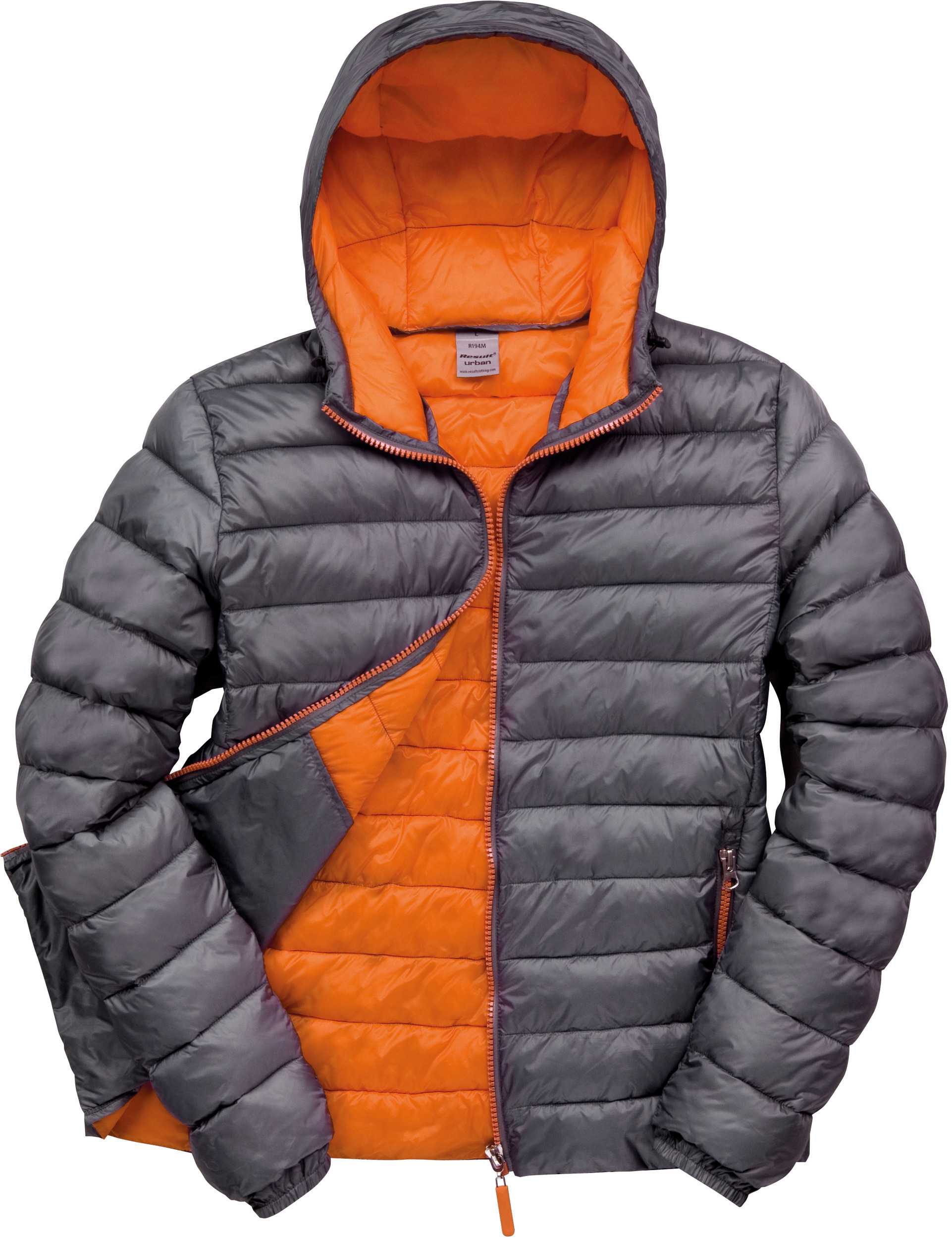 Chaqueta Snowbird acolchada hombre Grey / Orange