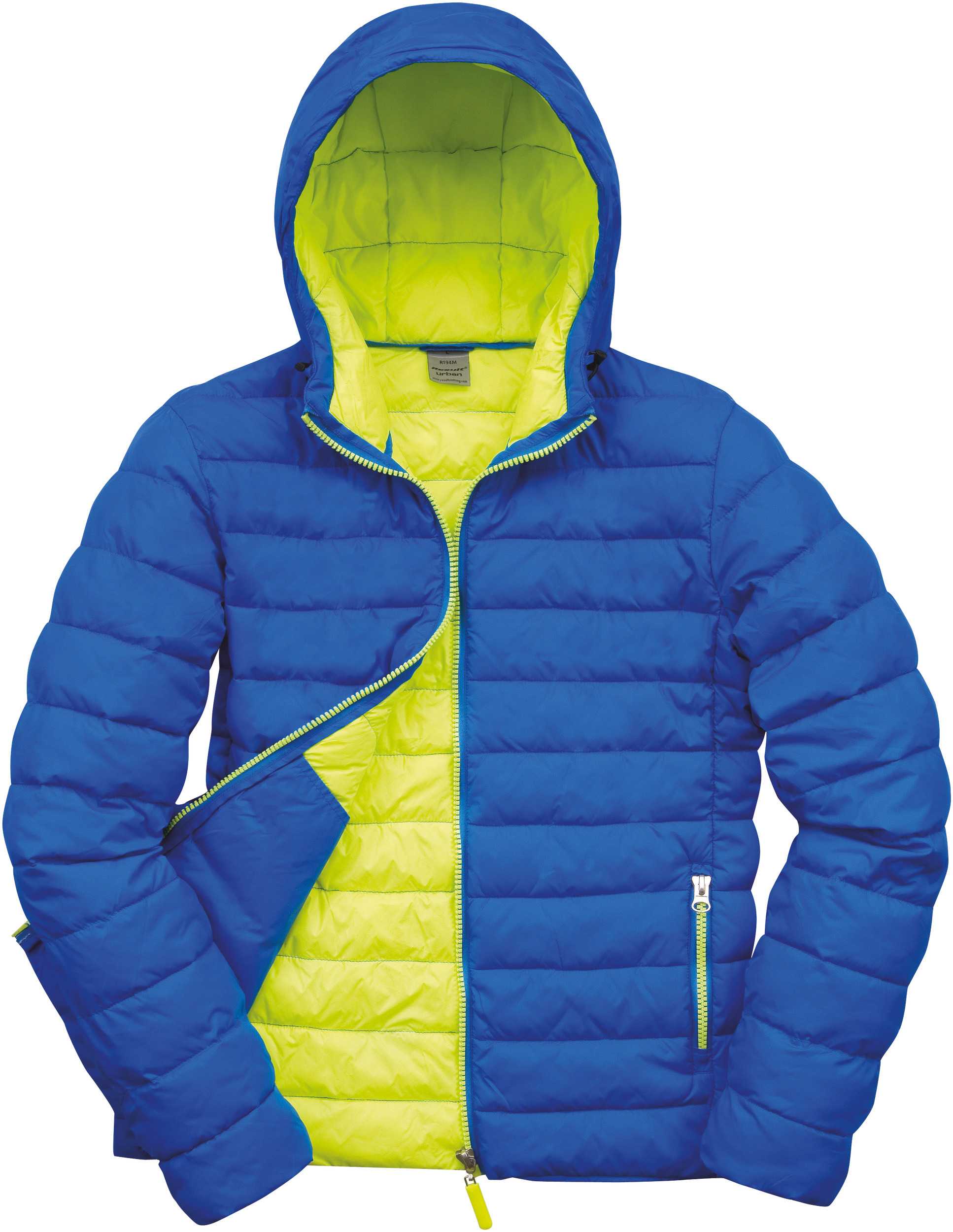 Chaqueta Snowbird acolchada hombre Ocean Blue / Lime Punch