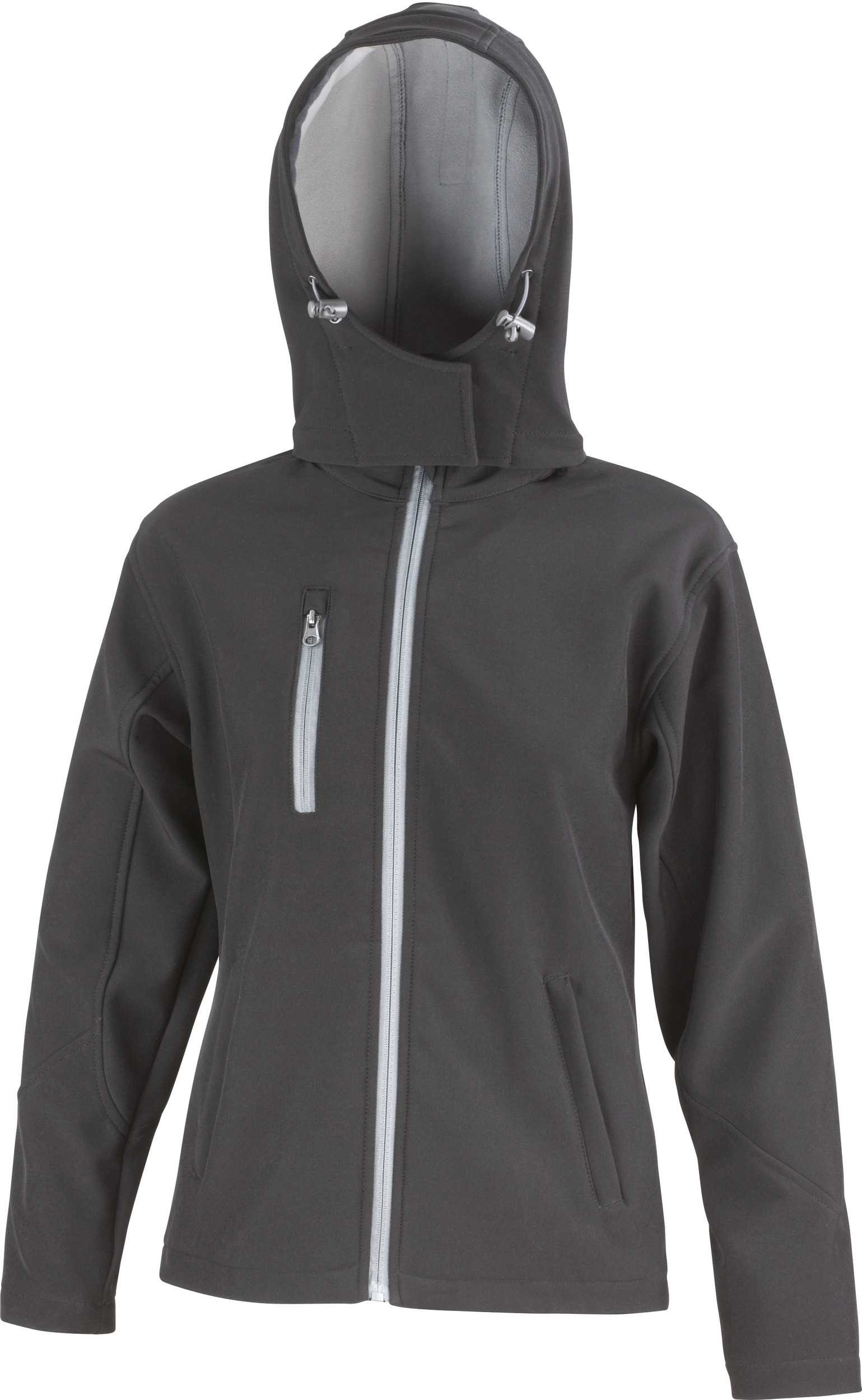 Chaqueta Softshell TX Performance capucha mujer Black / Grey