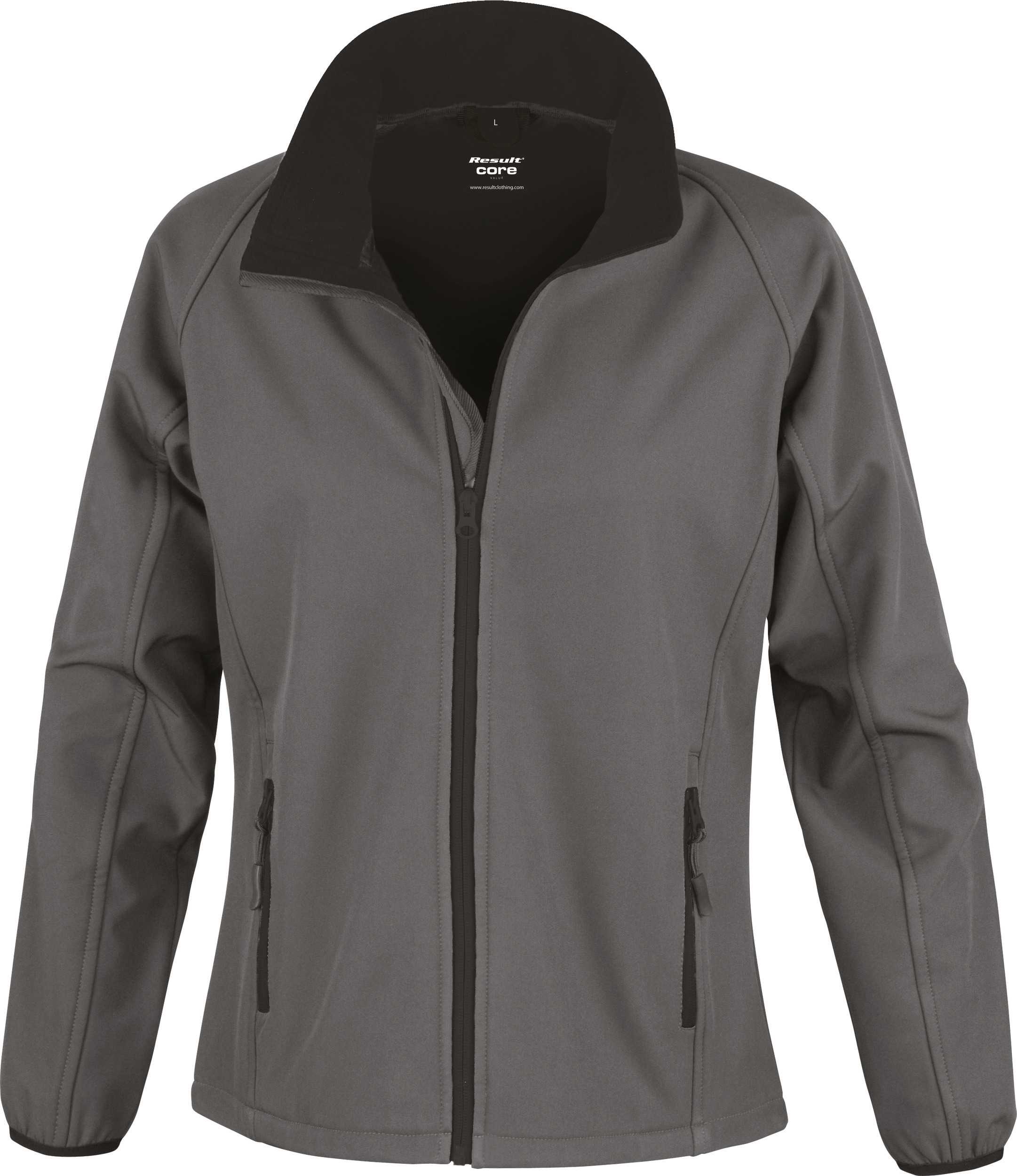 Chaqueta Softshell Printable mujer Charcoal / Black