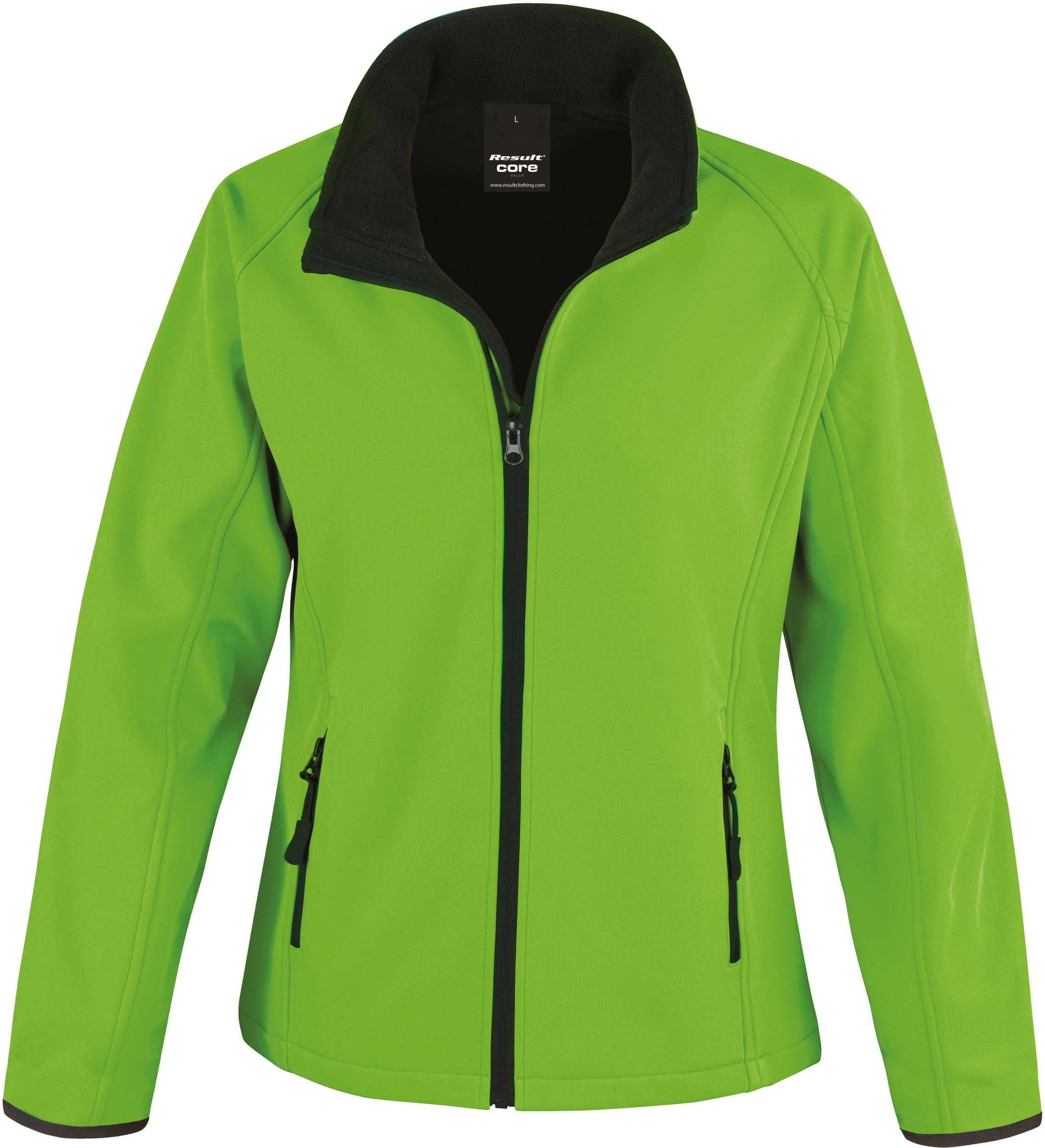 Chaqueta Softshell Printable mujer Vivid Green / Black