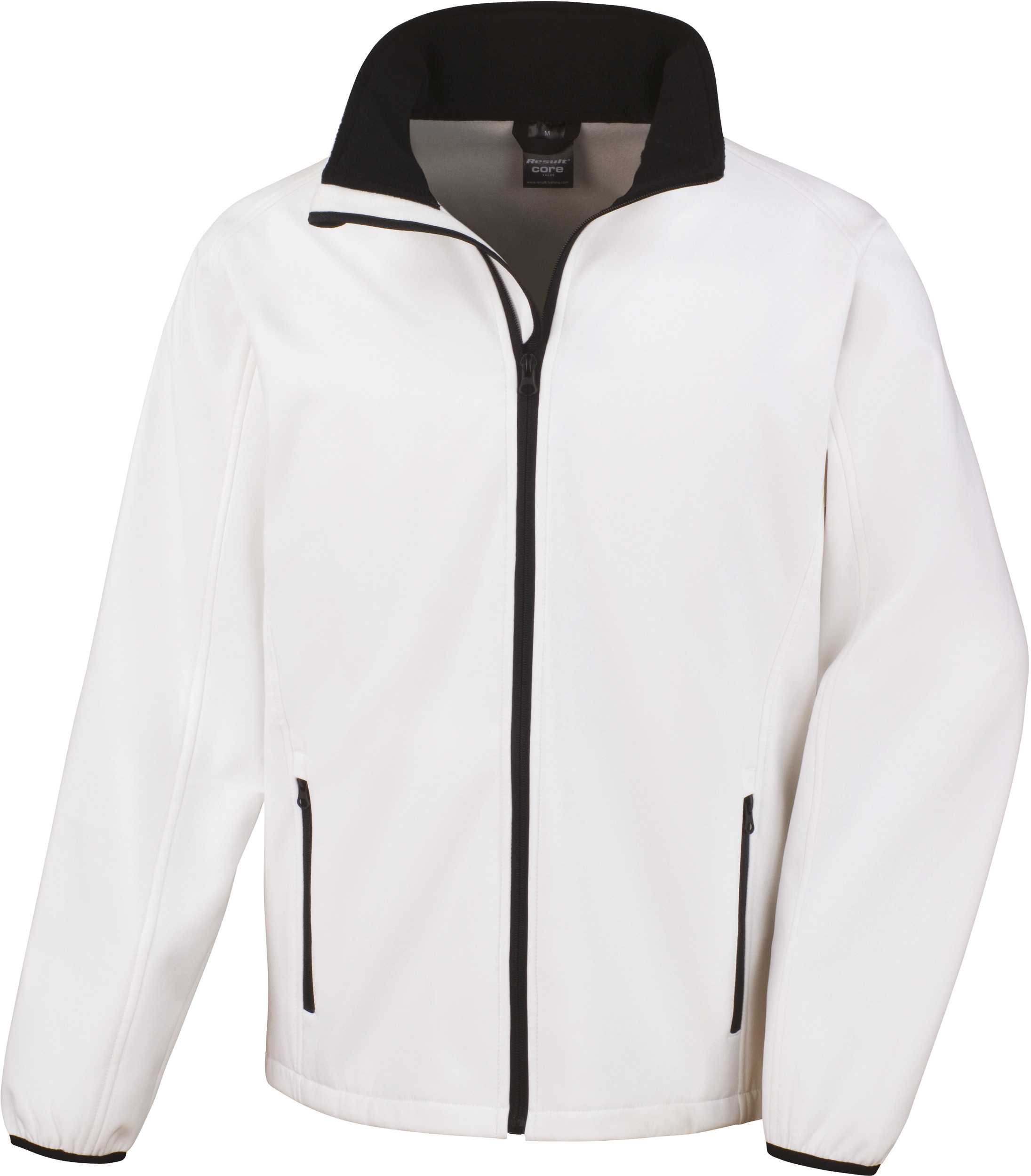 Chaqueta Softshell Printable hombre White / Black
