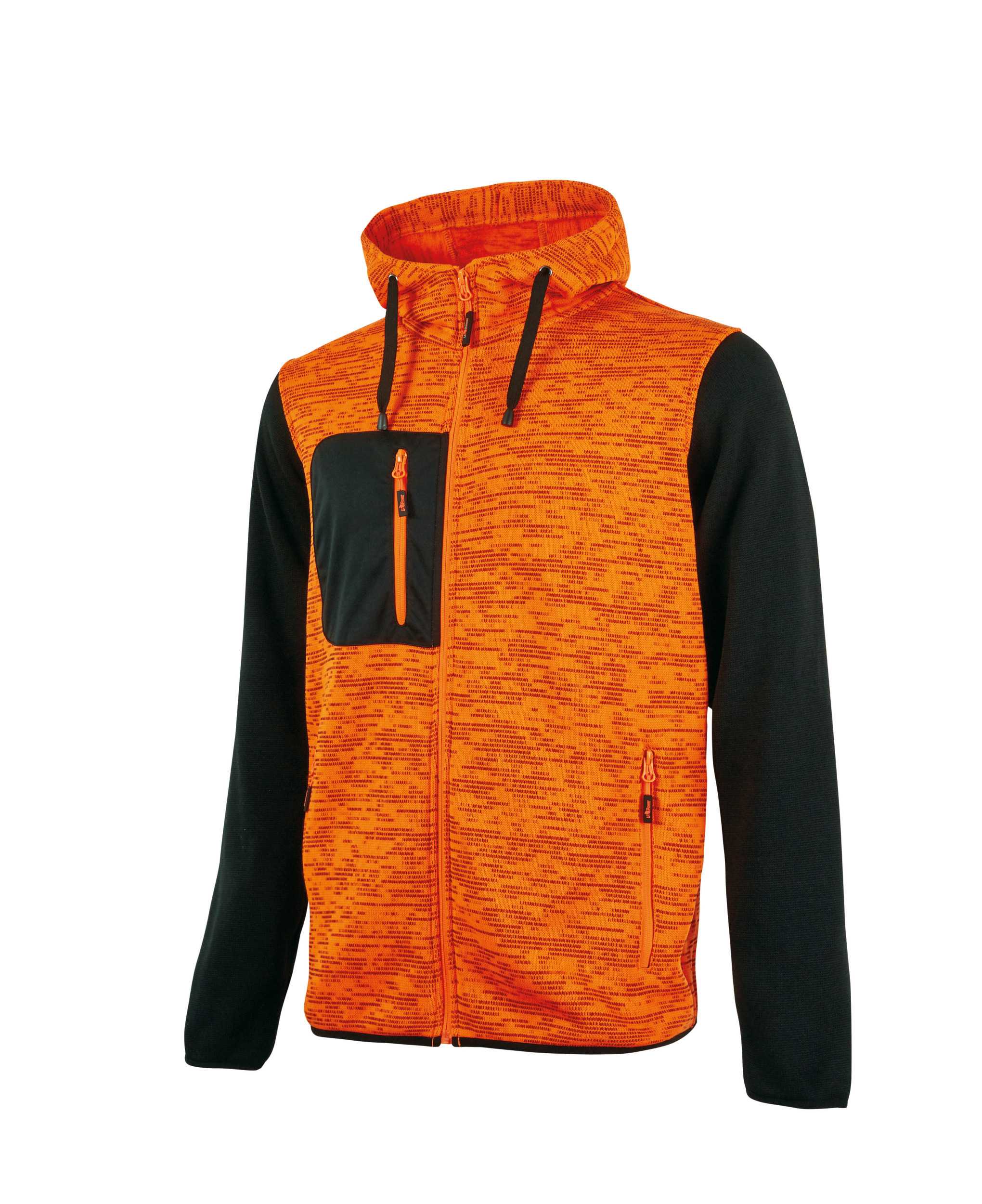 Sudadera capucha Rainbow Orange Fluo