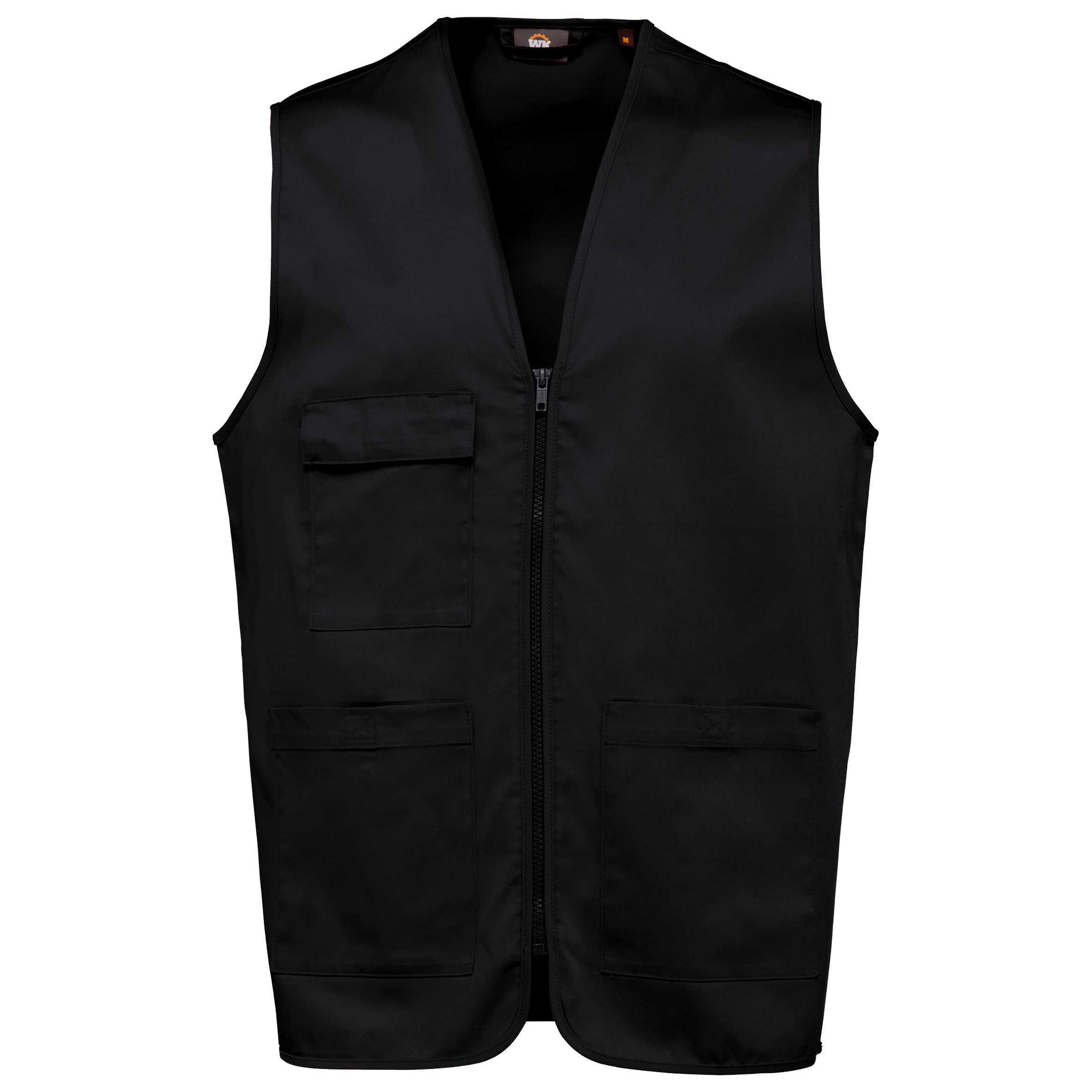 Chaleco polialgodón multibolsillos - Unisex Black