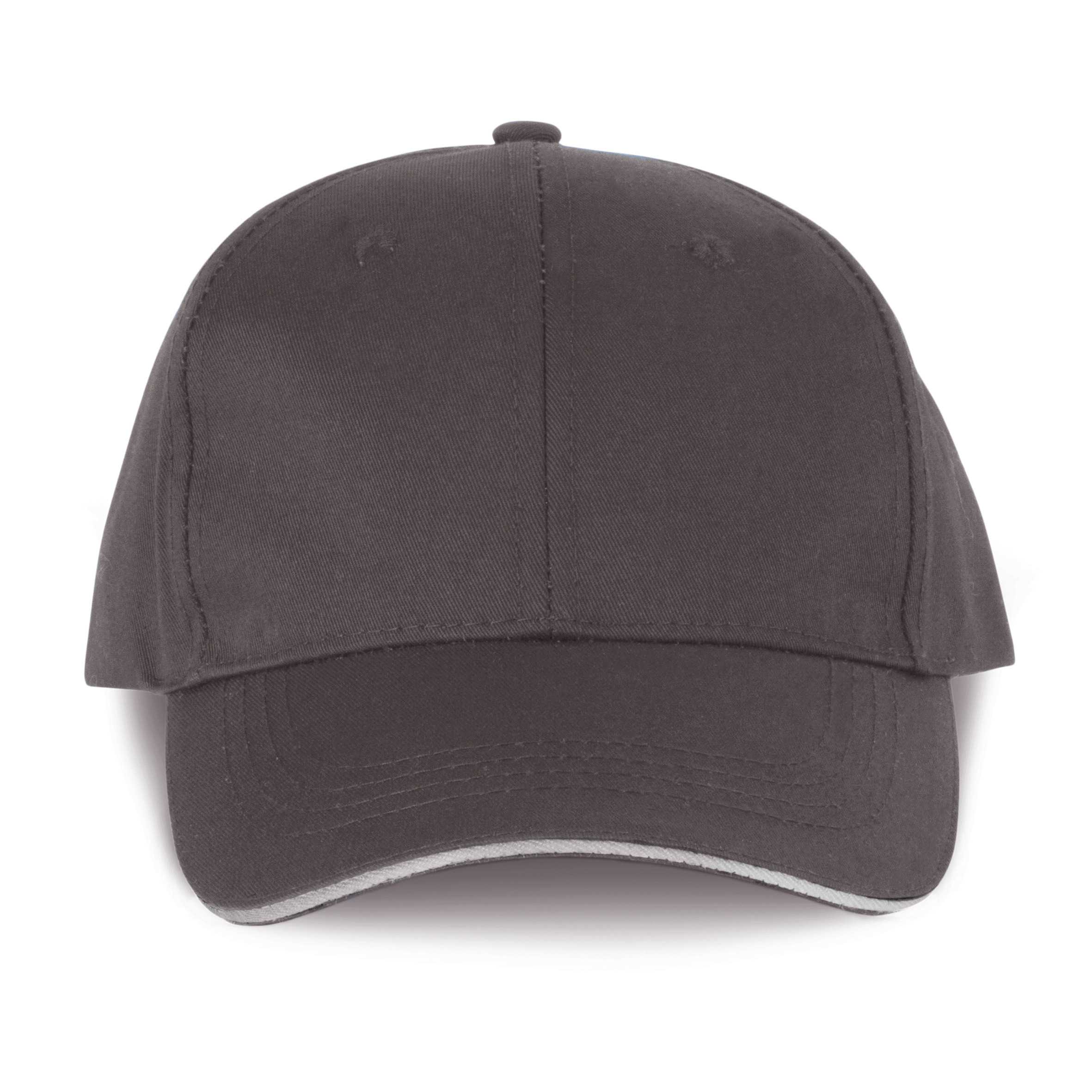 Gorra sandwich contrastado 6 paneles - Certificado Oeko-Tex Shale Grey / Black