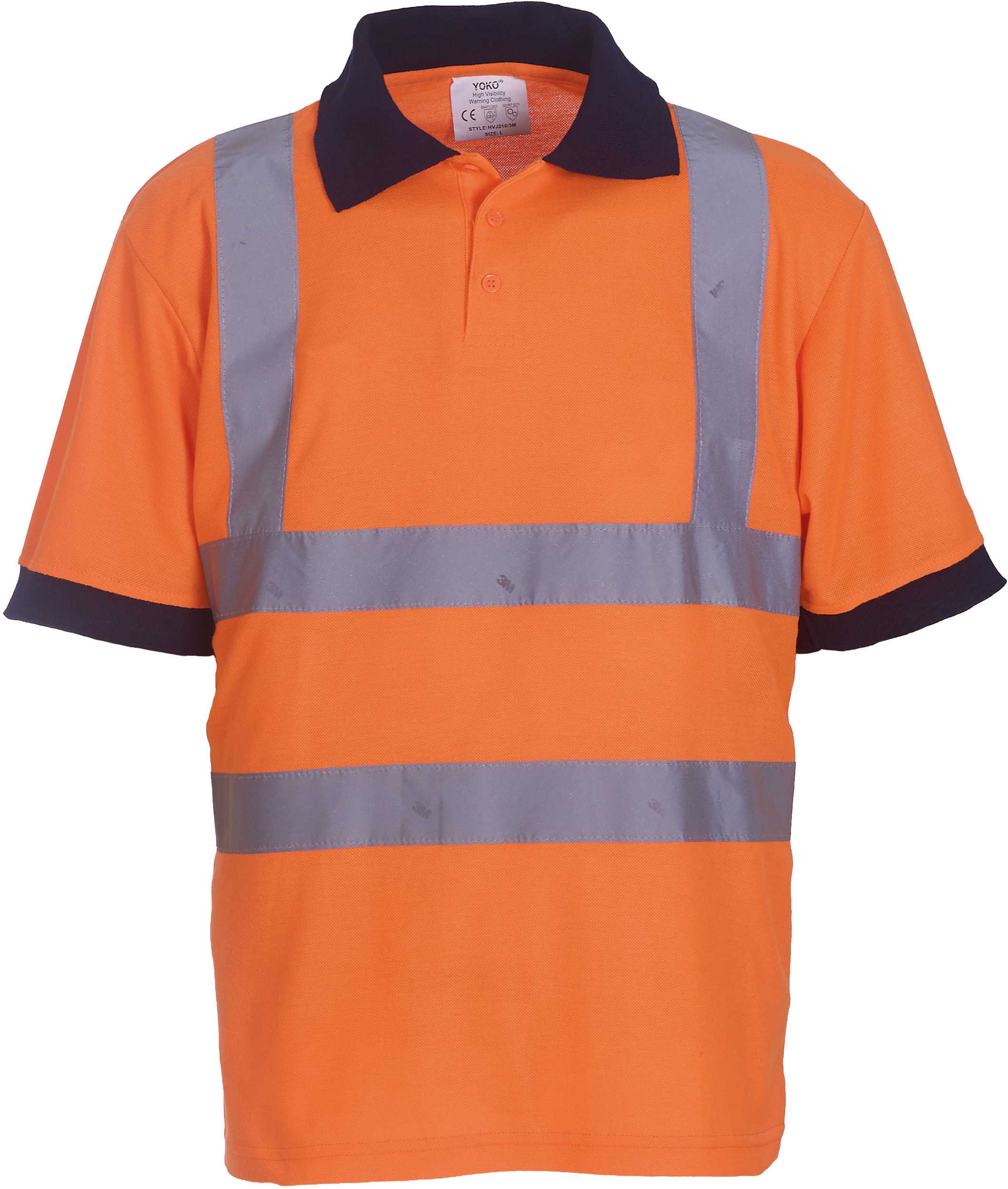 Polo alta visibilidad manga corta Hi Vis Orange