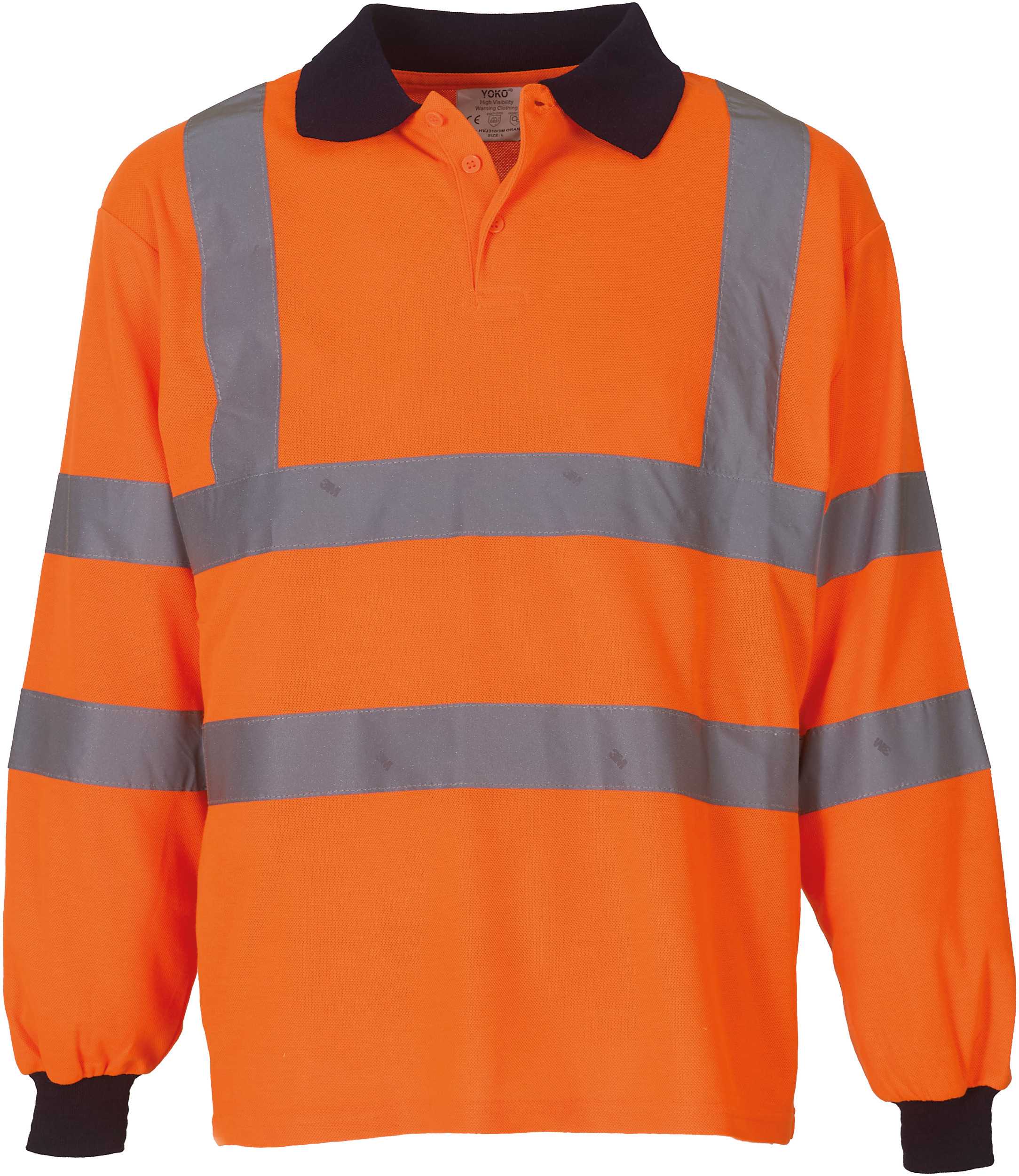 Polo alta visibilidad manga larga Hi Vis Orange