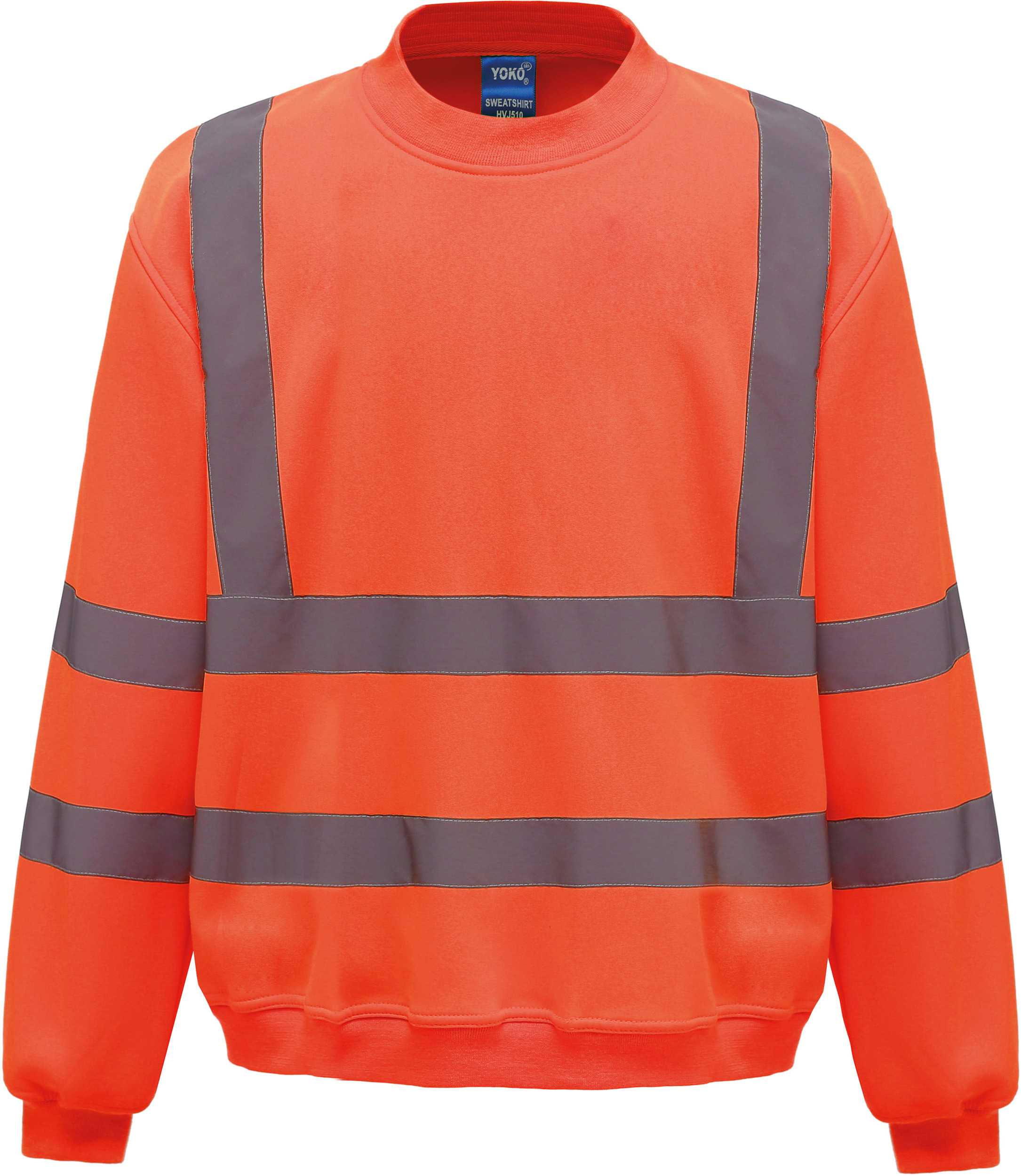 Sudadera alta visibilidad cuello redondo Hi Vis Orange