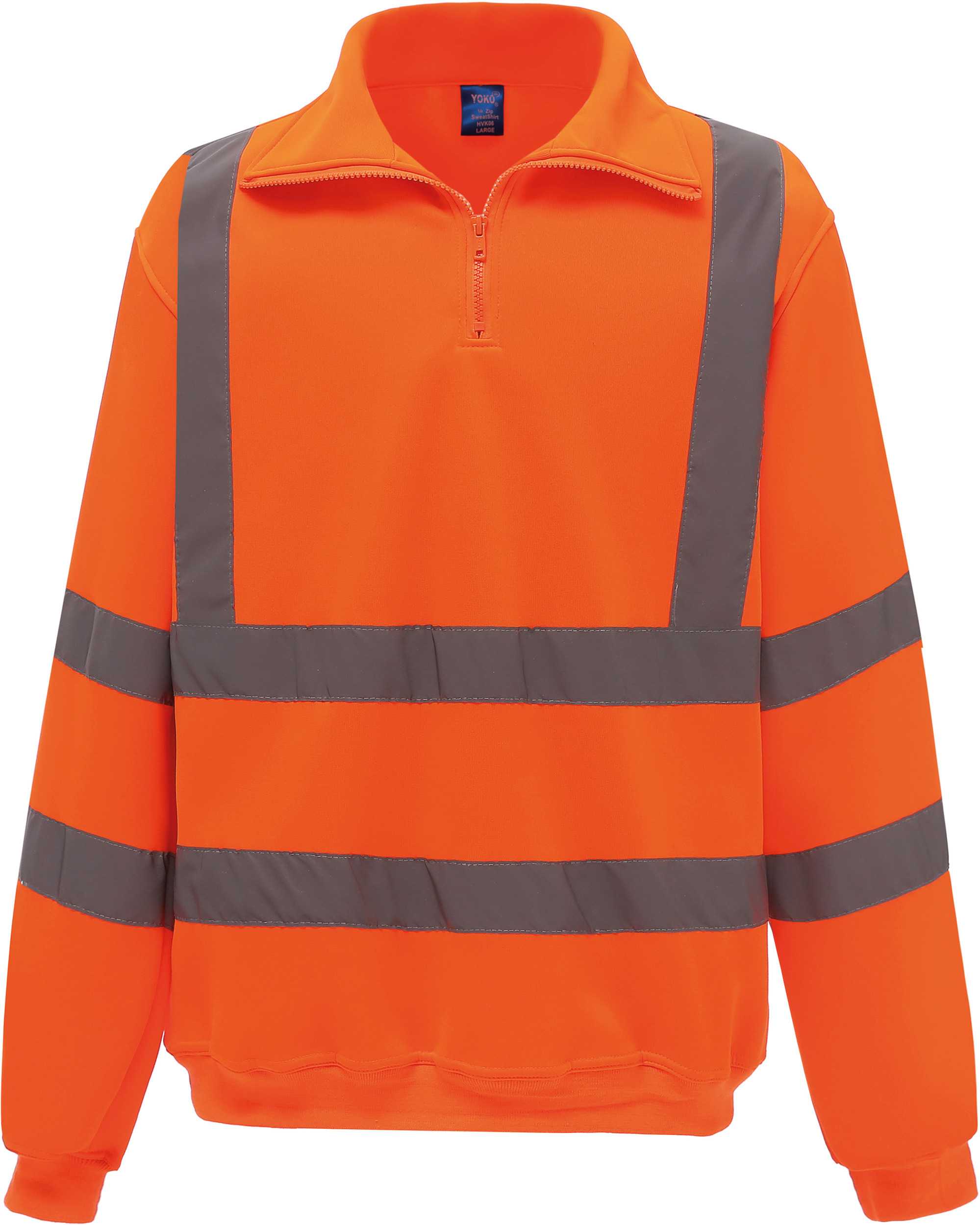 Sudadera alta visibilidad 1/4 cremallera Hi Vis Orange