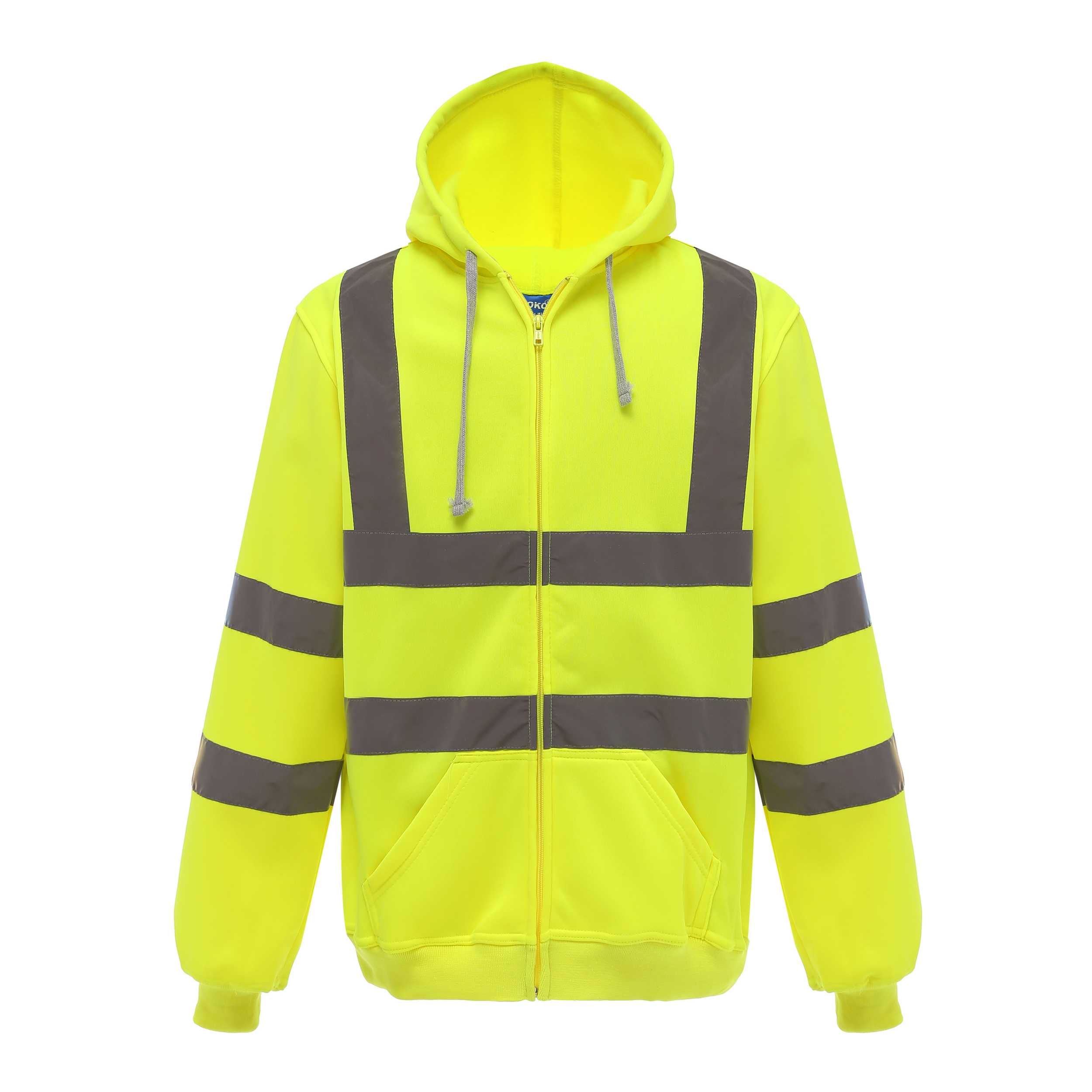 Sudadera cremallera y capucha Hi Vis Yellow