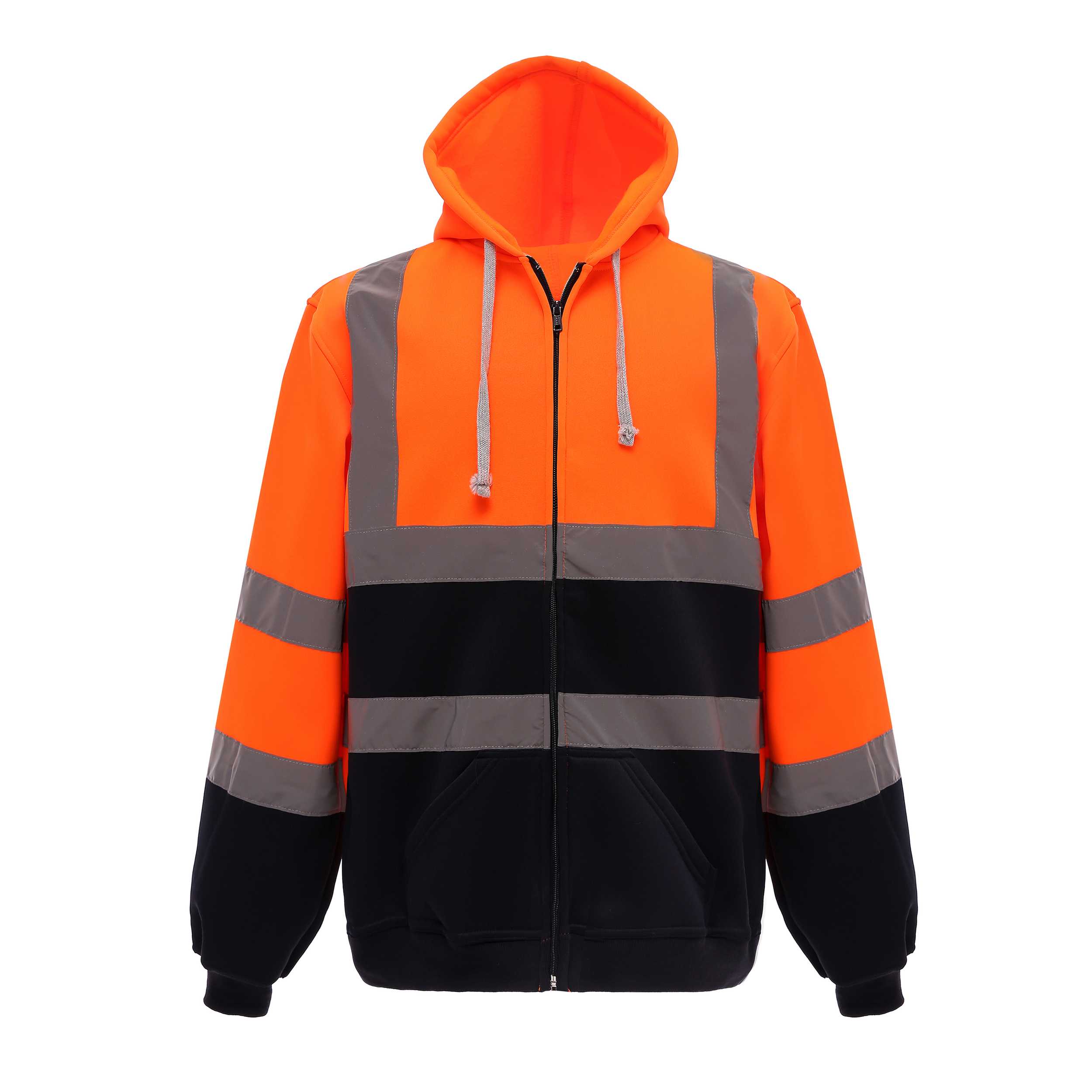 Sudadera cremallera y capucha Orange / Navy